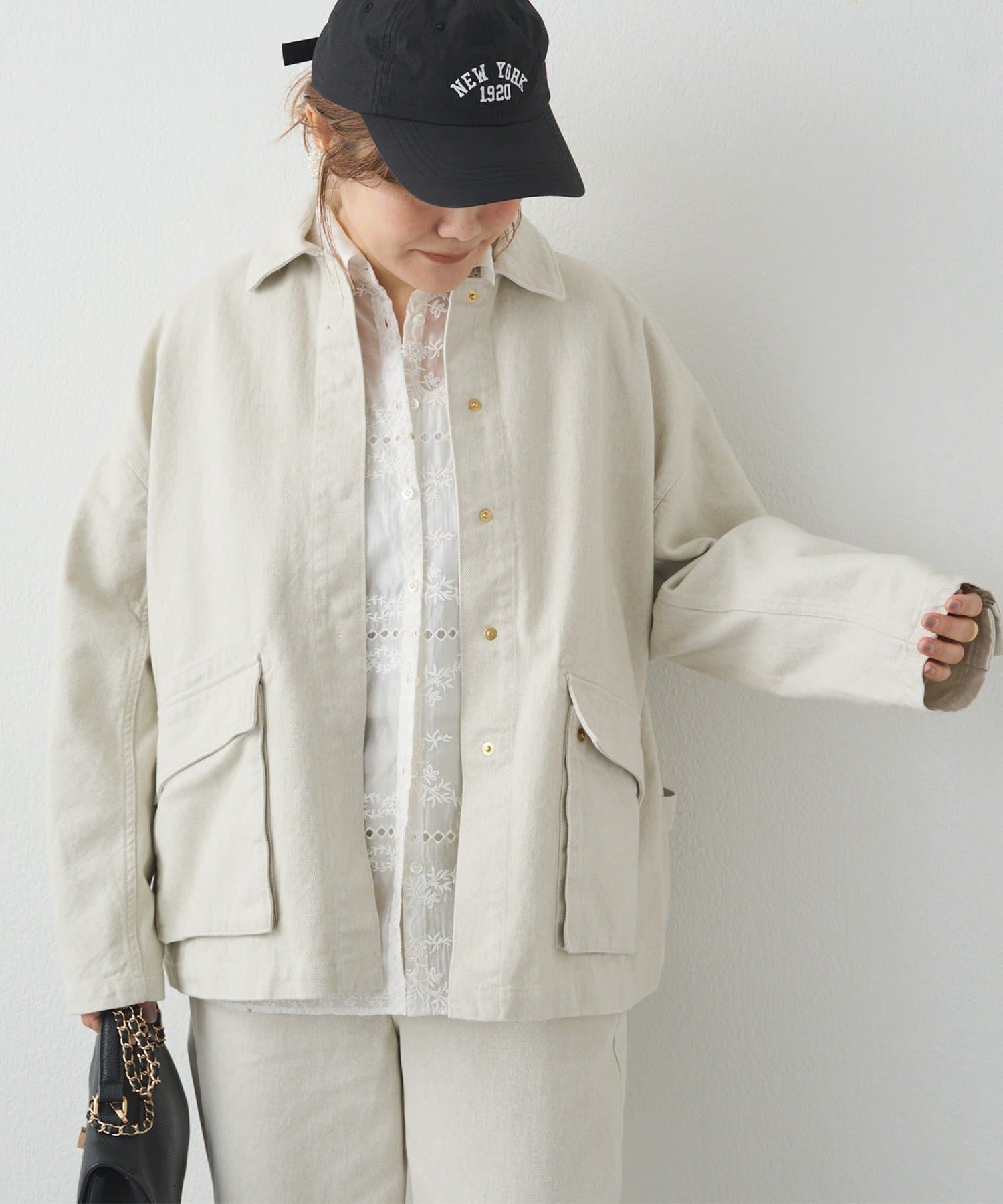 PUAL CE CIN(ピュアルセシン) カツラギカバーオールジャケット