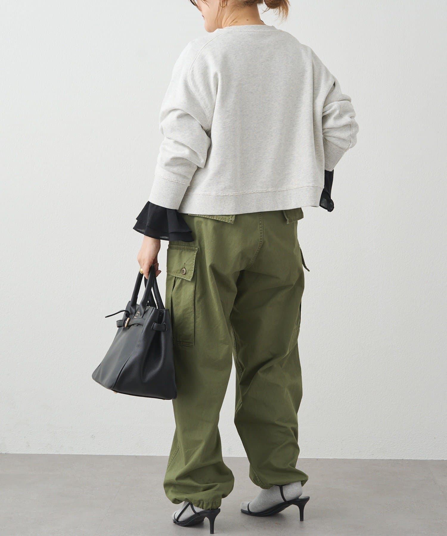 PUAL CE CIN(ピュアルセシン) 布帛フレアカフカットソー