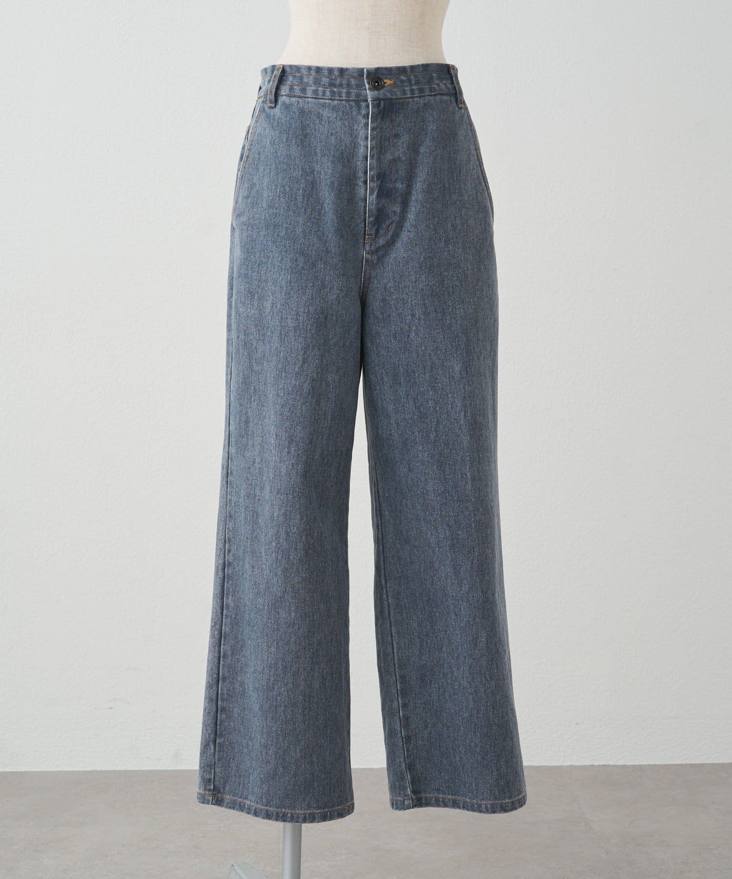 PUAL CE CIN(ピュアルセシン) カツラギワイドストレートパンツ