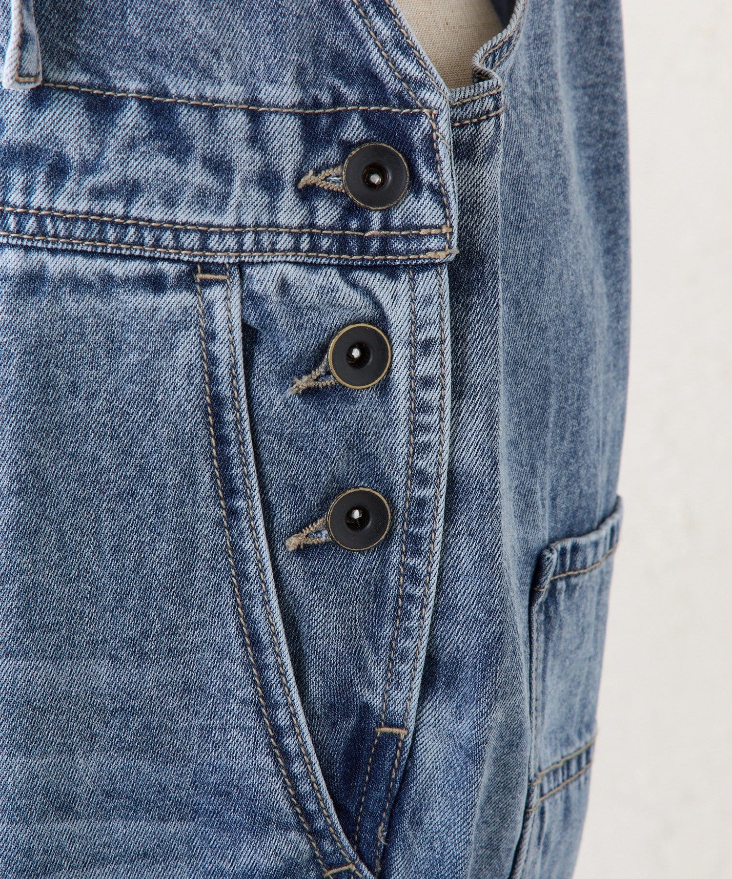 PUAL CE CIN(ピュアルセシン) リヨセル混デニムサロペット