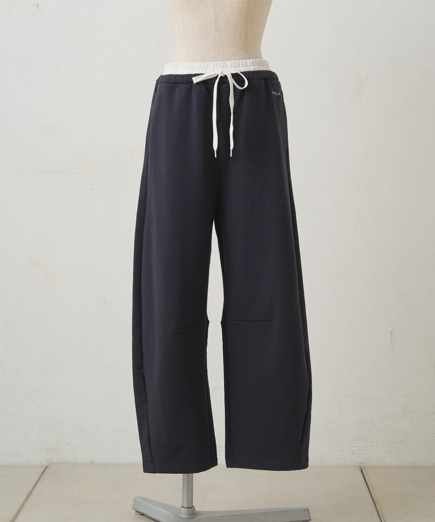 PUAL CE CIN(ピュアルセシン) ウエストレイヤードスウェットパンツ