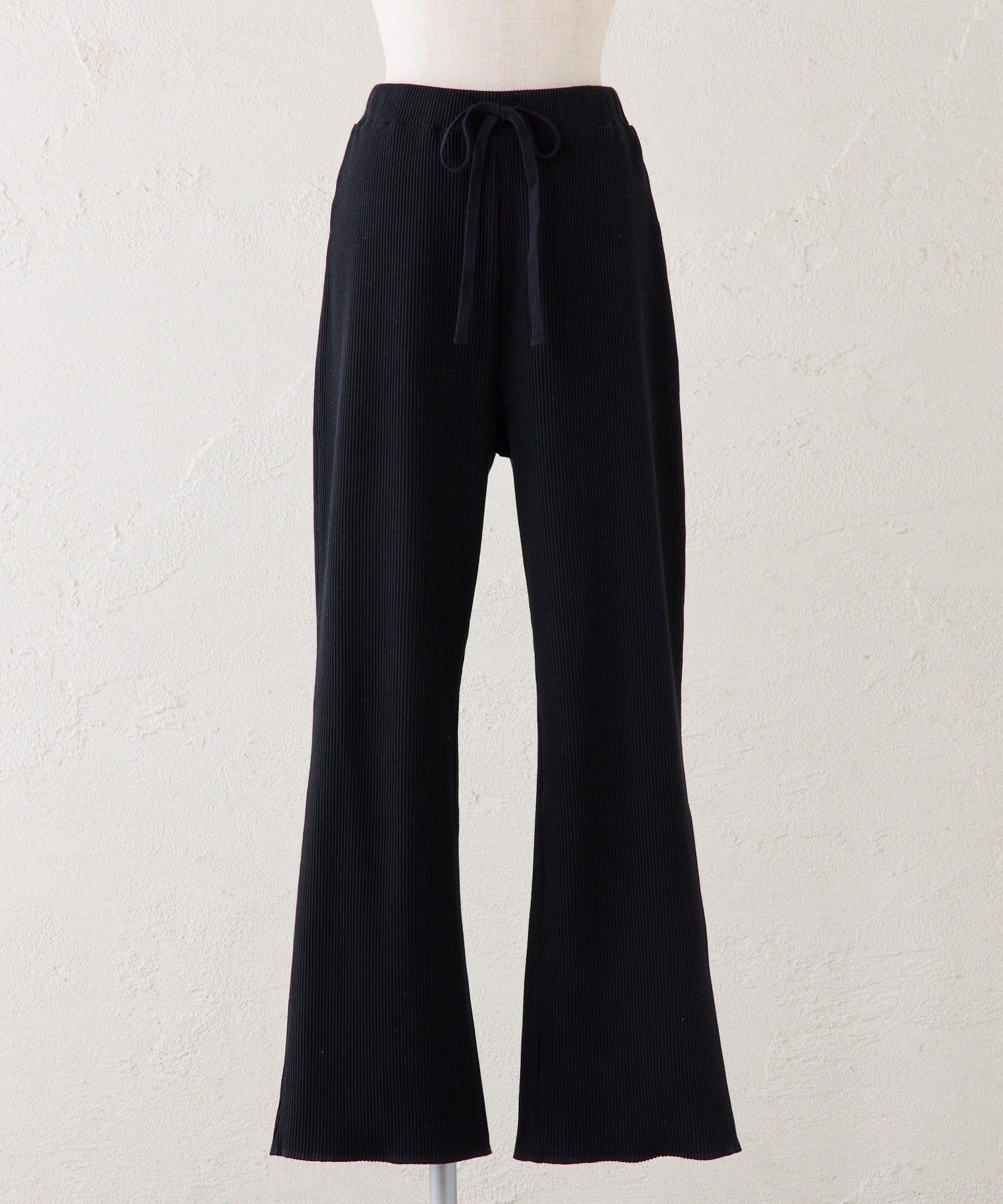 PUAL CE CIN(ピュアルセシン) 【＠noricorico102企画】《-3キロ見え》微フレアリブパンツ