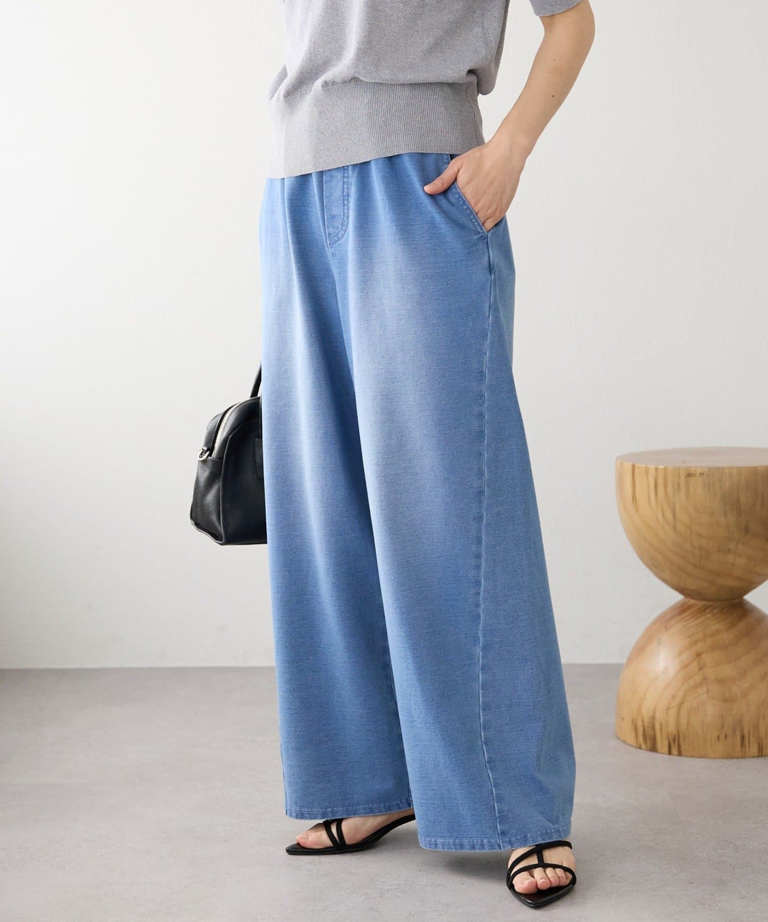 RIVE DROITE(リヴドロワ) 予約【A・MONN(アモン)】フェイクデニムイージーパンツ