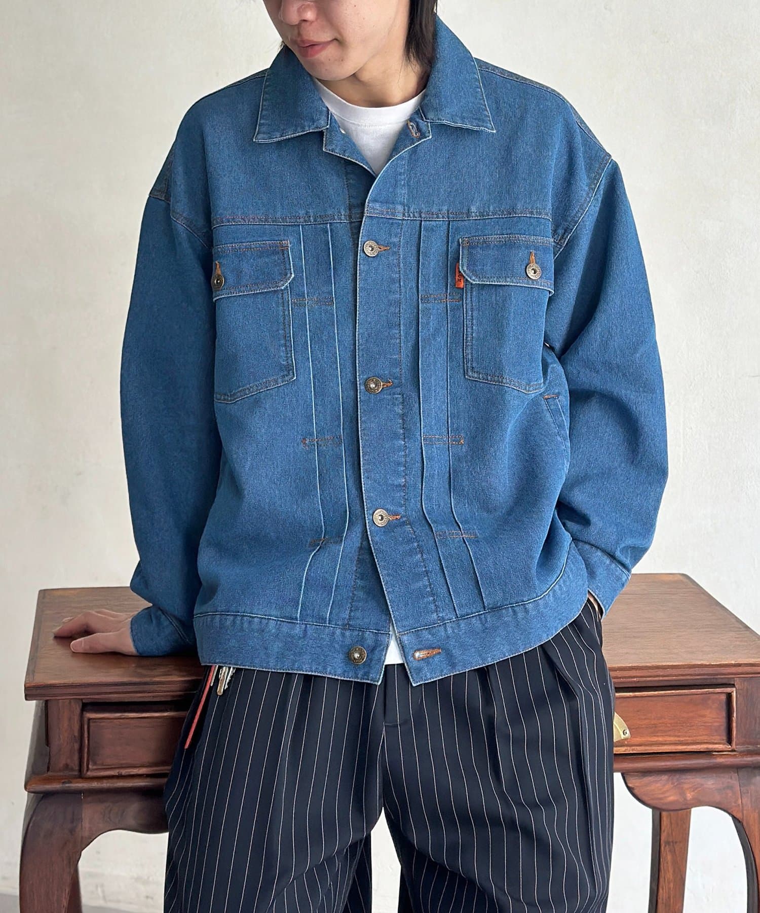 CPCM(シーピーシーエム) メッシュデニムトラッカージャケット