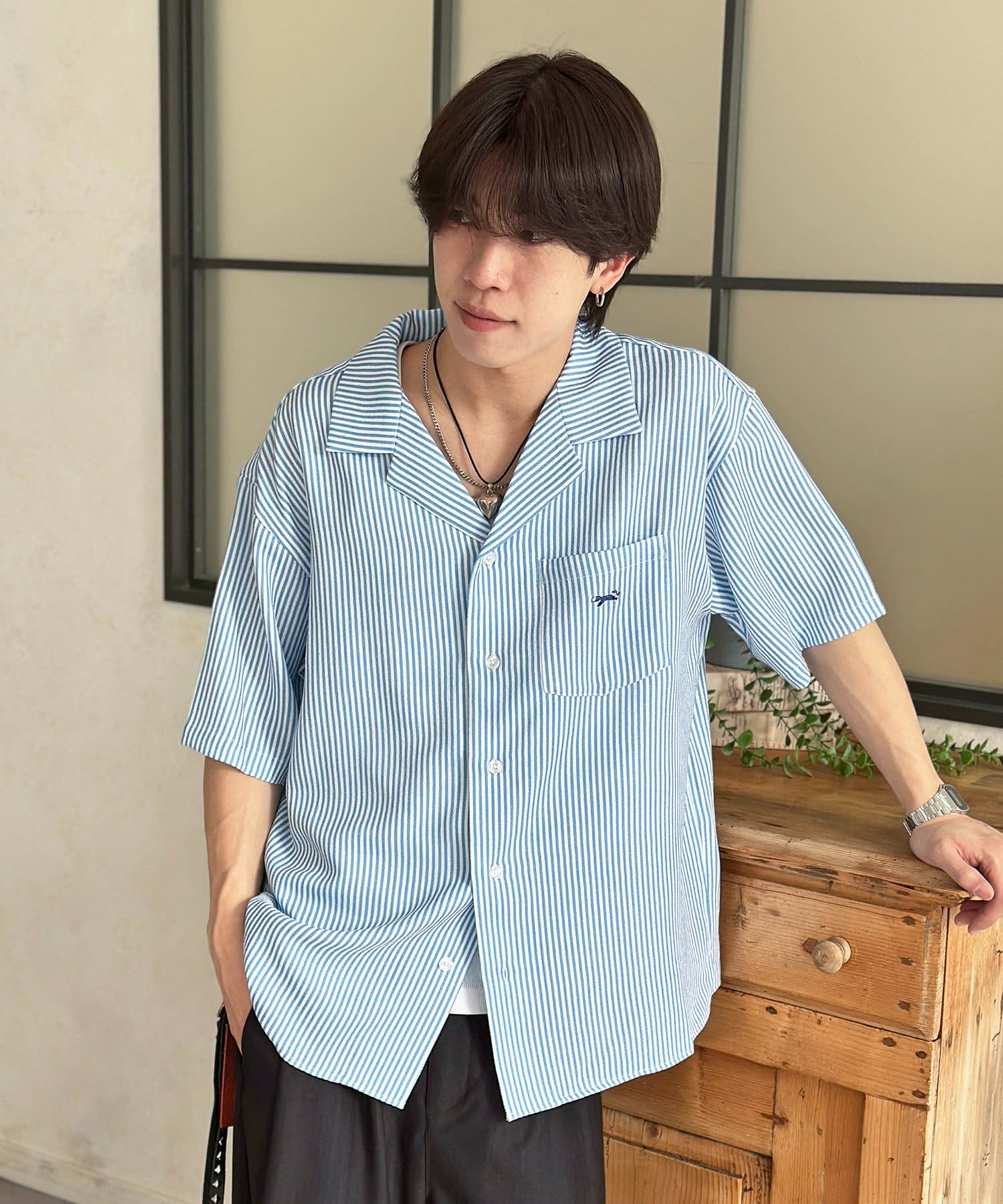 CPCM(シーピーシーエム) アソートパナマ半袖開襟シャツ