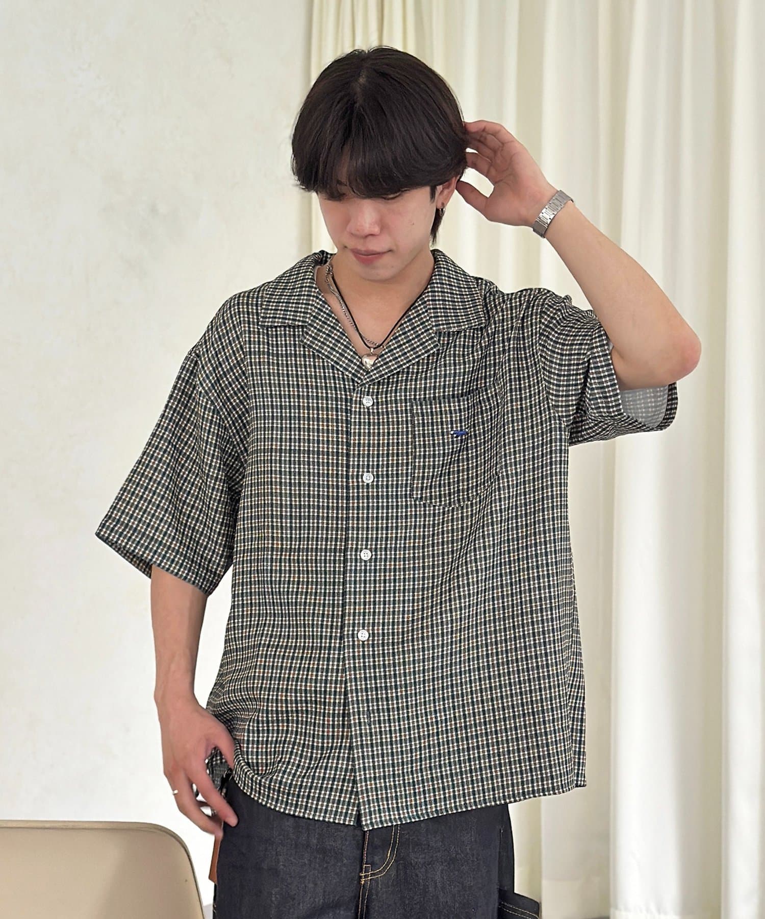 CPCM(シーピーシーエム) アソートパナマ半袖開襟シャツ