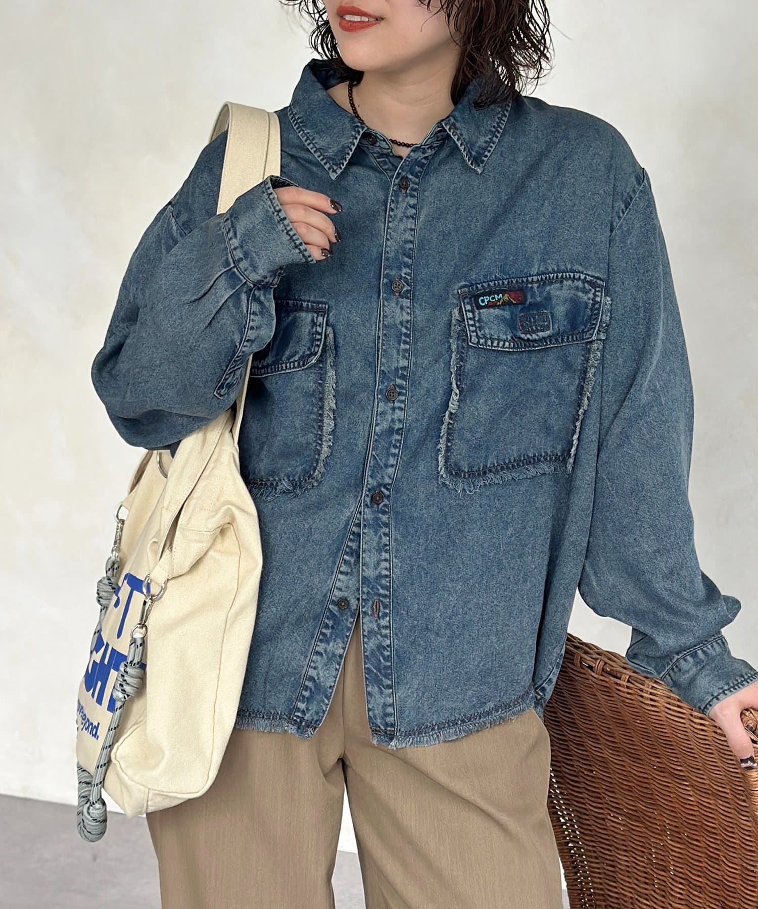 CPCM(シーピーシーエム) リヨセルデニムシャツ