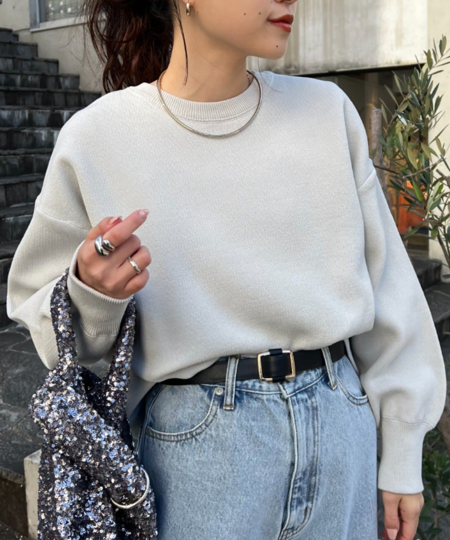 CIAOPANIC TYPY(チャオパニックティピー) 【WEB限定】エアリーコンフォートプルオーバーニット