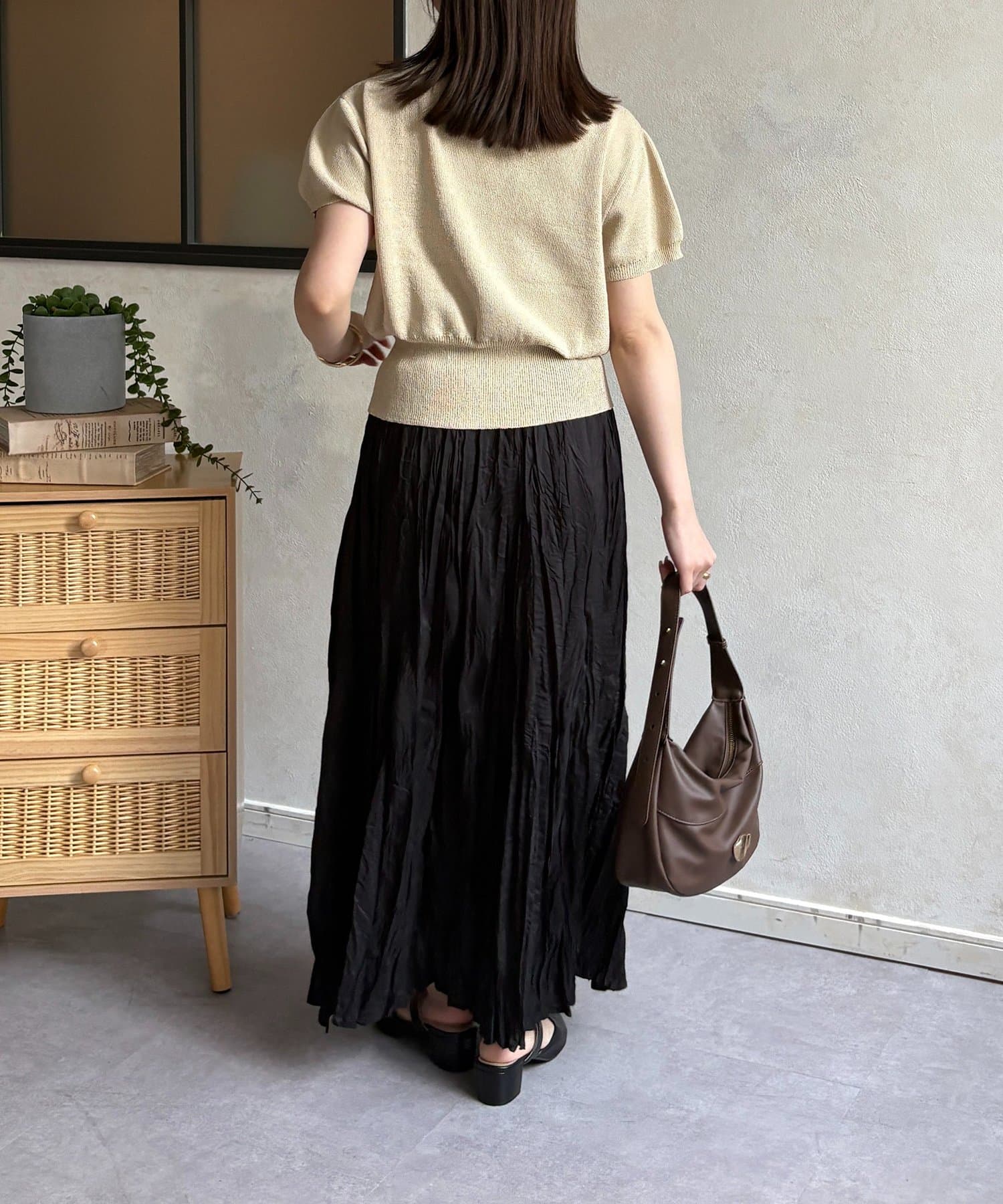 Thevon.(ゼヴォン) ワッシャープリーツスカート