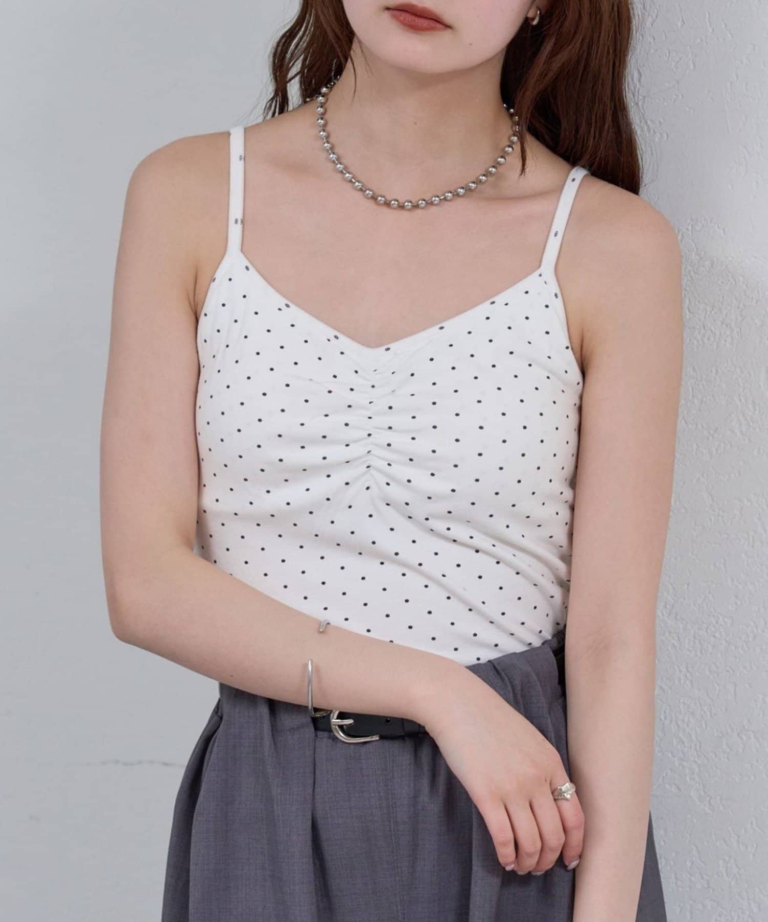 mystic(ミスティック) パット付きドットキャミソール