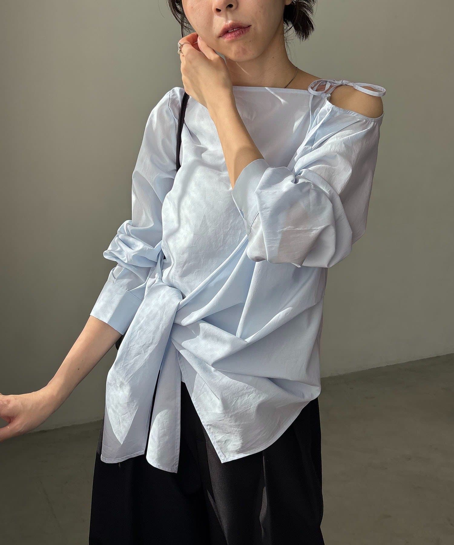 CAPRICIEUX LE'MAGE(カプリシュレマージュ) アシメリボンブラウス