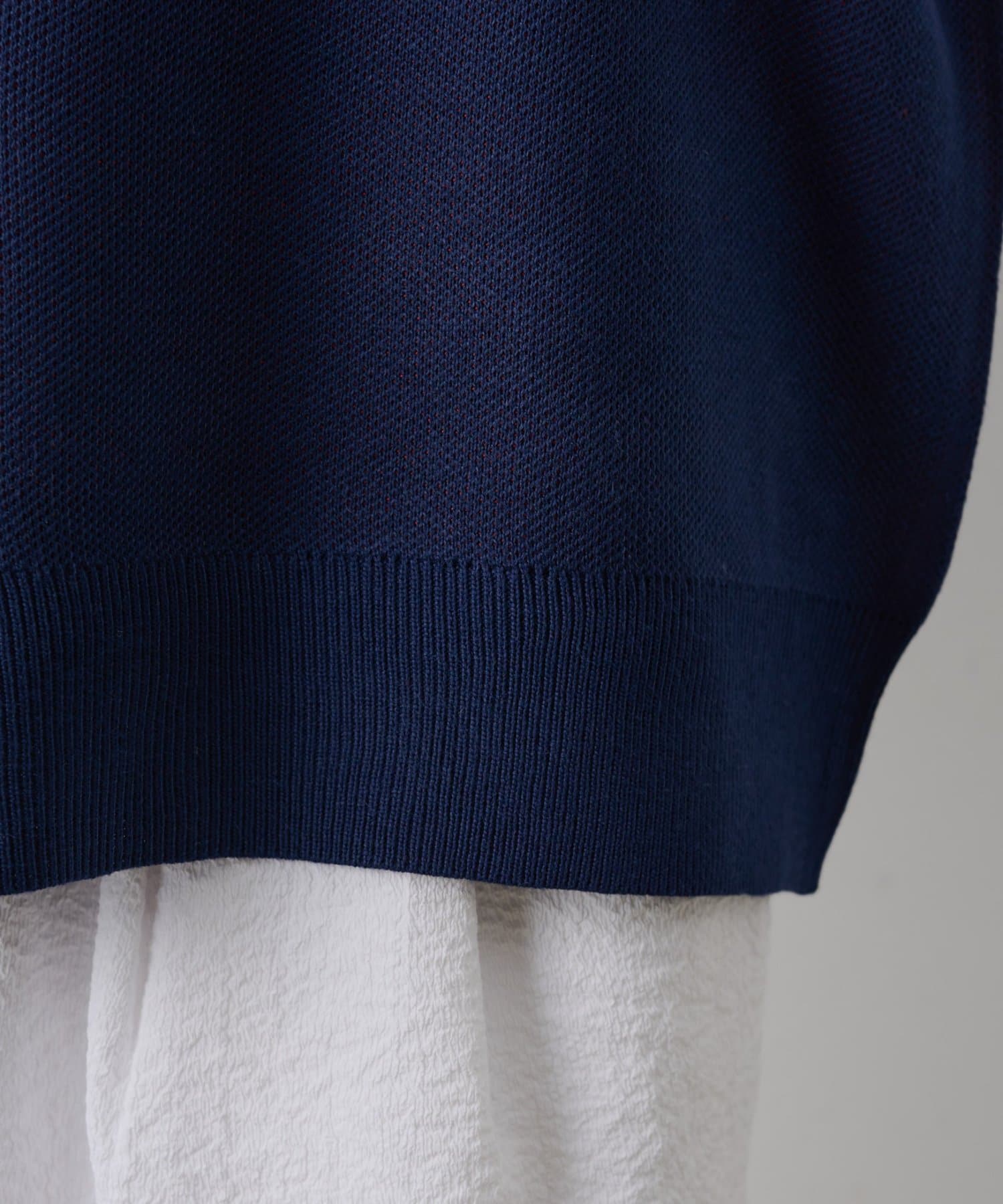 COLONY 2139(コロニー トゥーワンスリーナイン) アーチロゴ半袖ジャガードニット