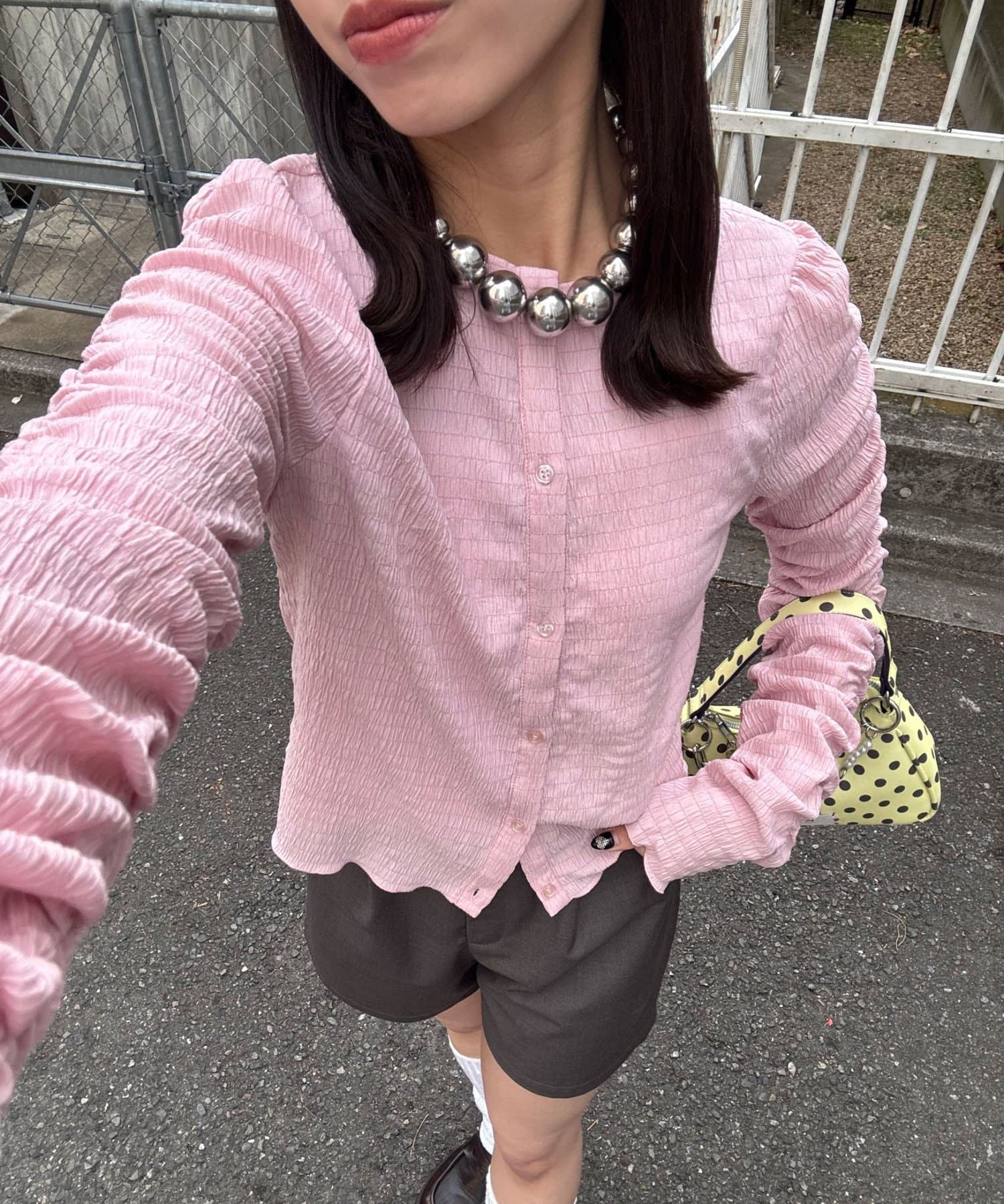 CIAOPANIC(チャオパニック) 【neutral by ciaopanic】シャーリングカットソー