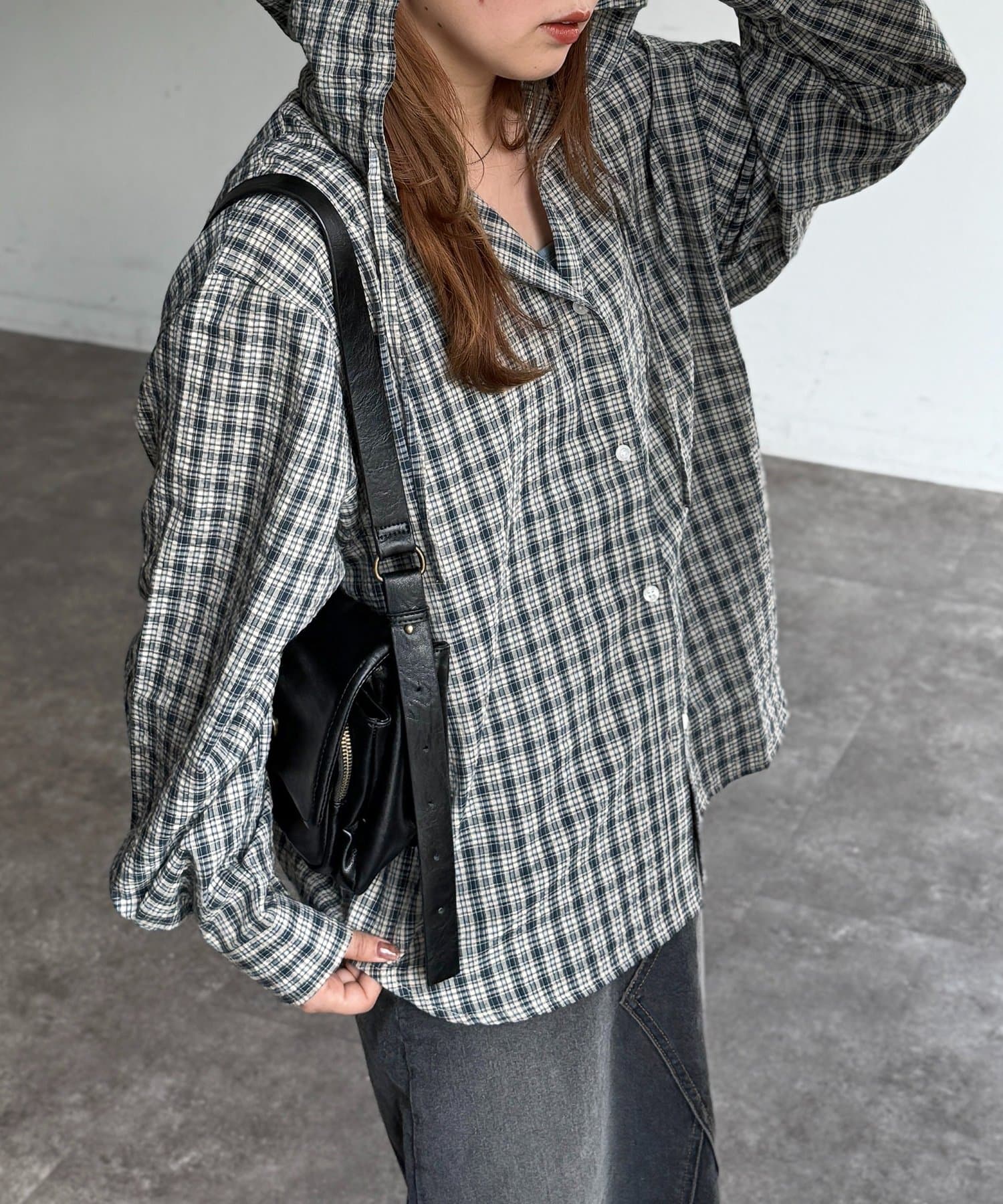 CPCM(シーピーシーエム) 【U.S. POLO ASSN.】シアサッカーフードシャツ