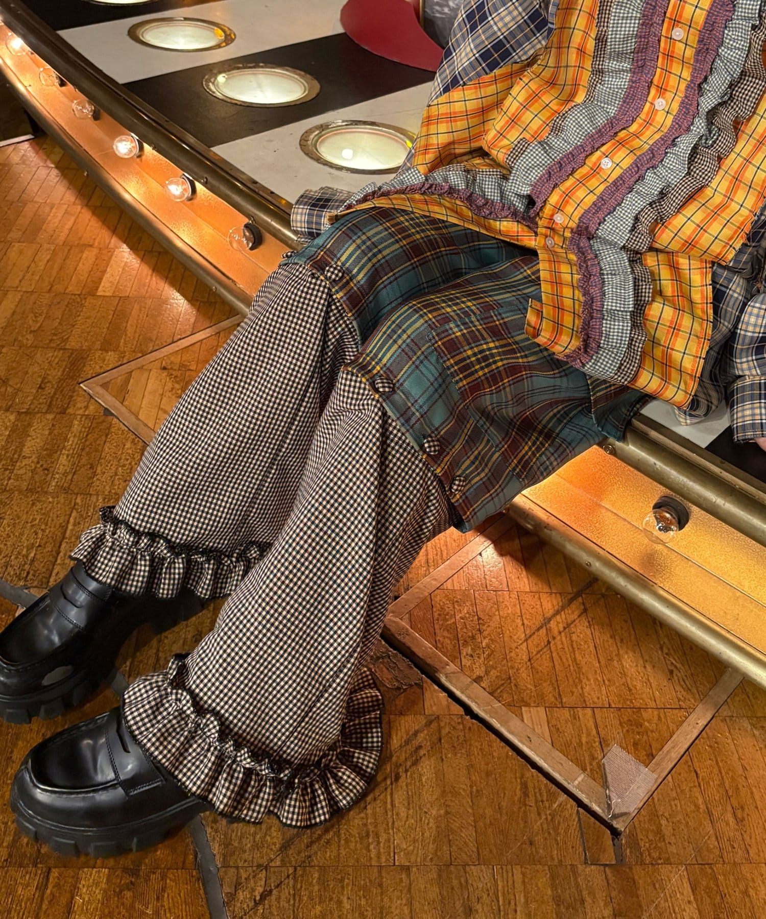 CIAOPANIC(チャオパニック) 【I’ｍ×CIAOPANIC】変身レイヤードチェックパンツ