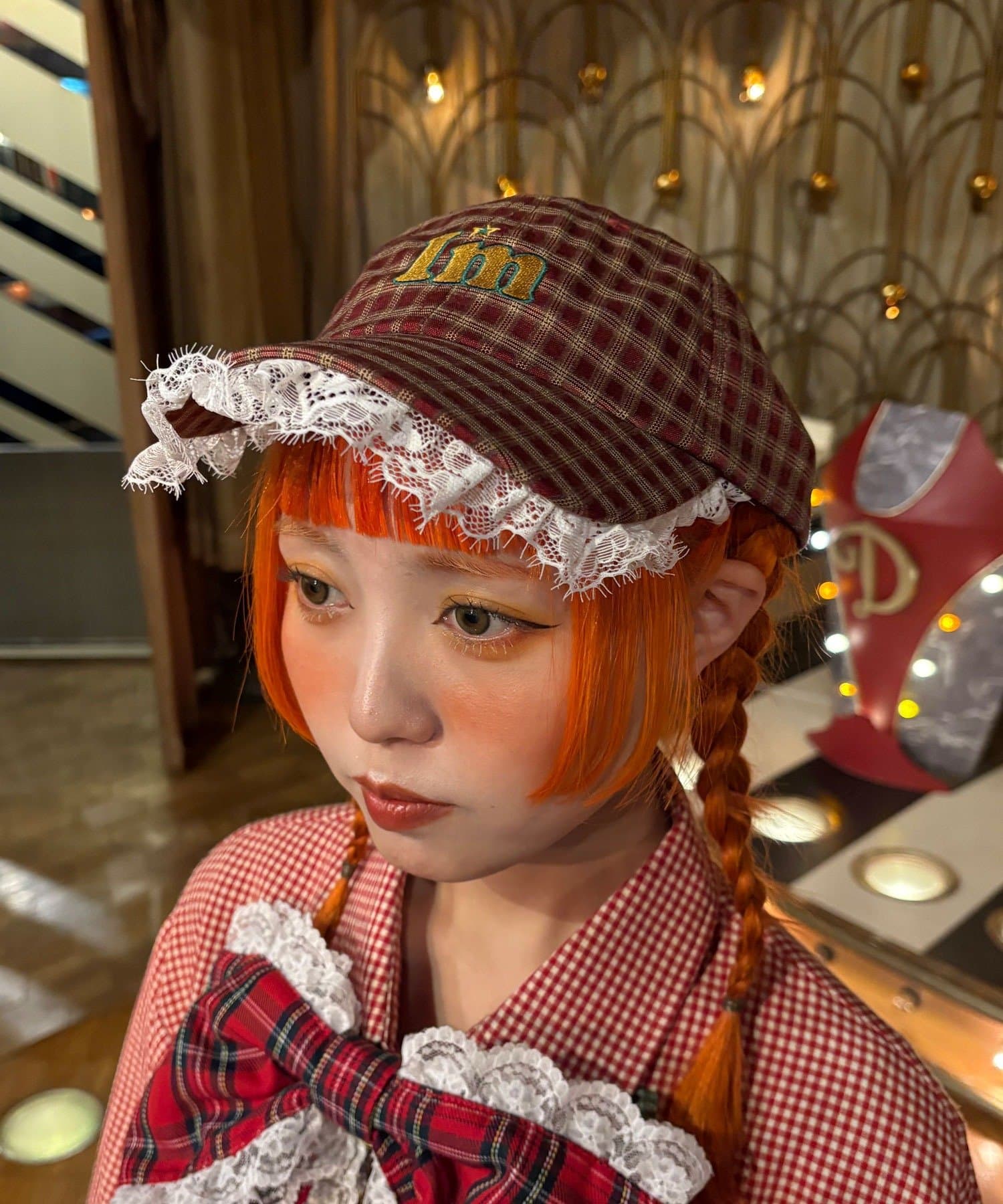 CIAOPANIC(チャオパニック) 【I’ｍ×CIAOPANIC】I’mロゴチェックキャップ