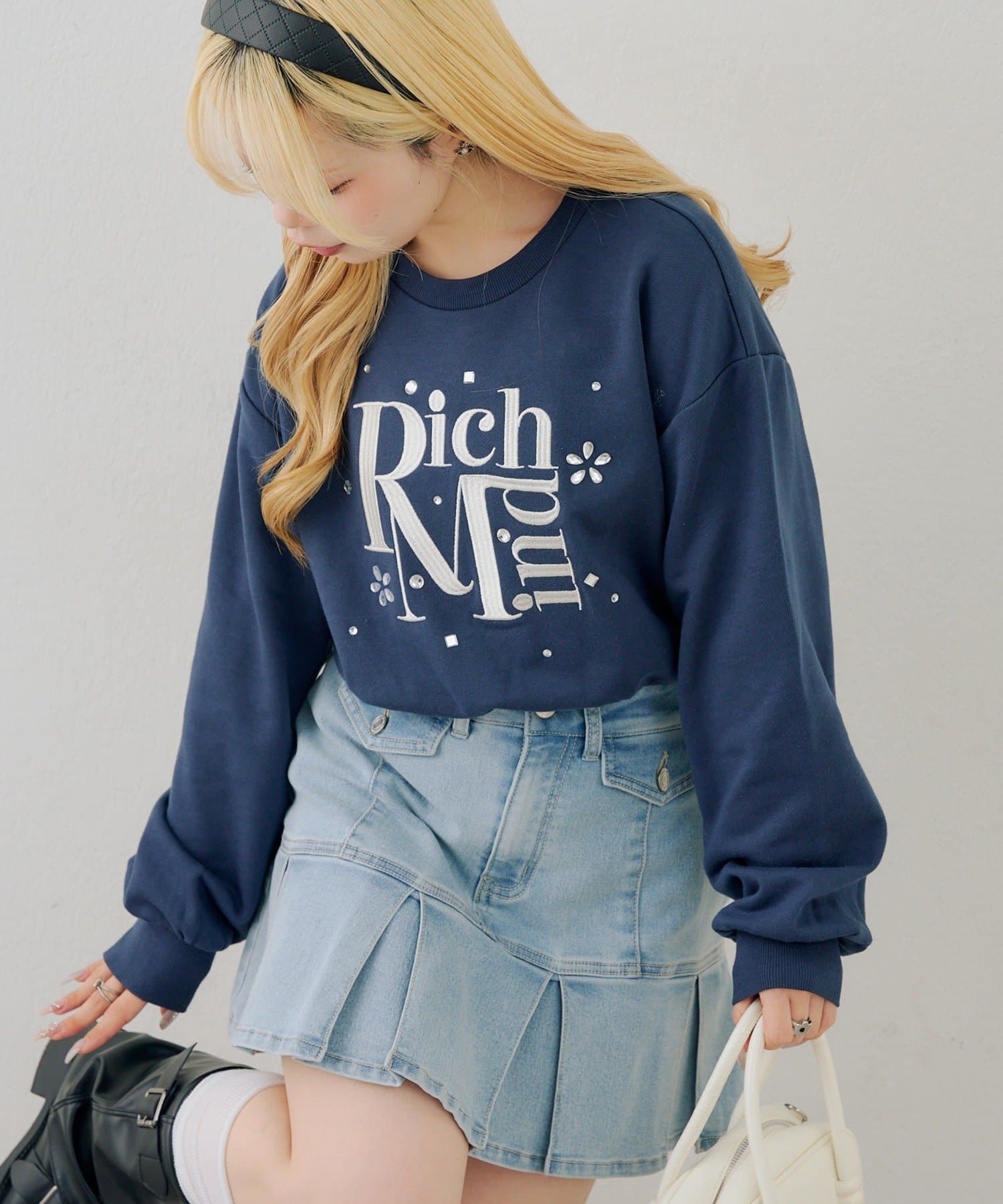 NICE CLAUP / OLIVE des OLIVE OUTLET(ナイスクラップ  / オリーブ デ オリーブ アウトレット) 【RMAF】キラキラロゴアソートプルオーバー