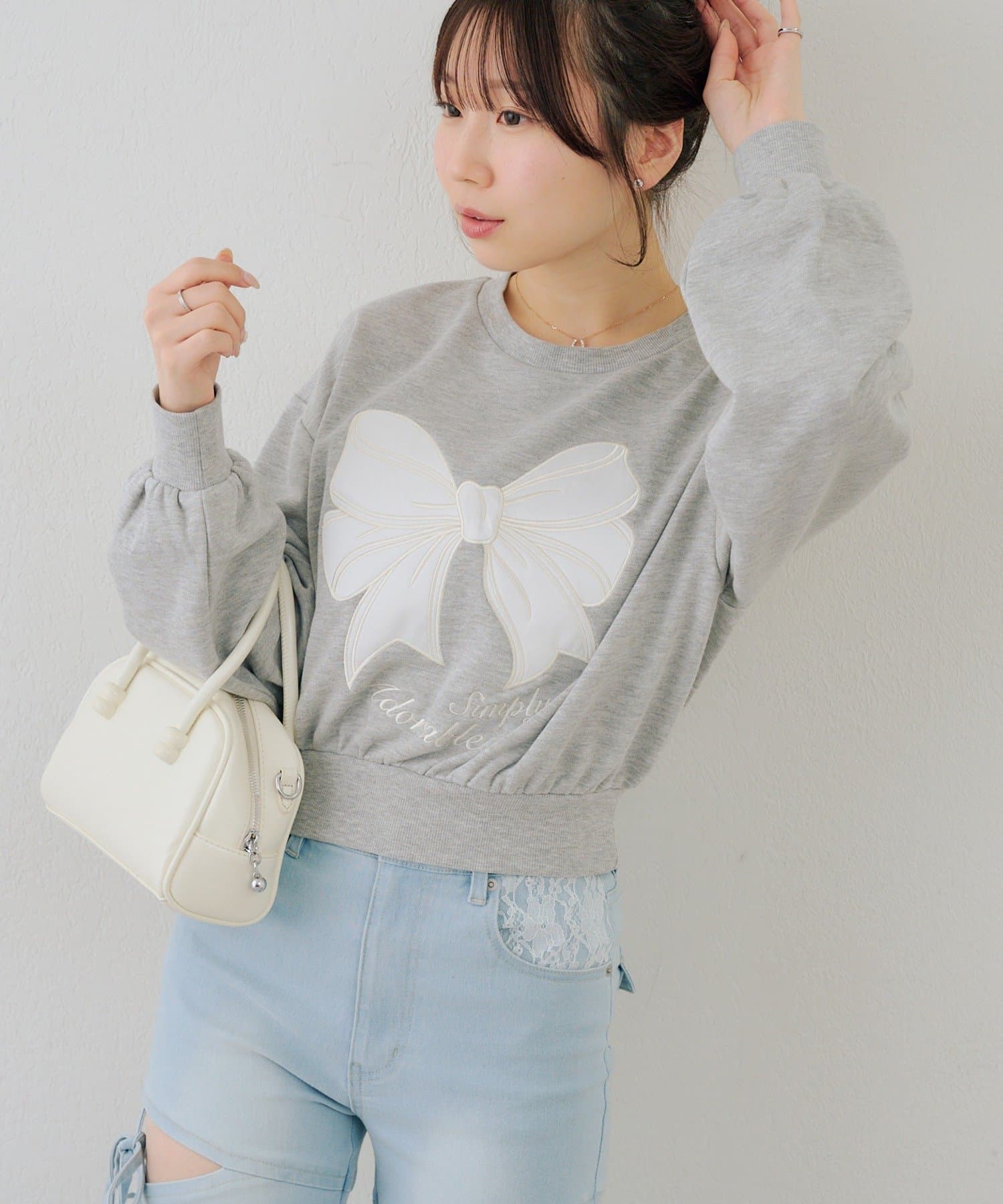 NICE CLAUP / OLIVE des OLIVE OUTLET(ナイスクラップ  / オリーブ デ オリーブ アウトレット) 【RMAF】キラキラロゴアソートプルオーバー