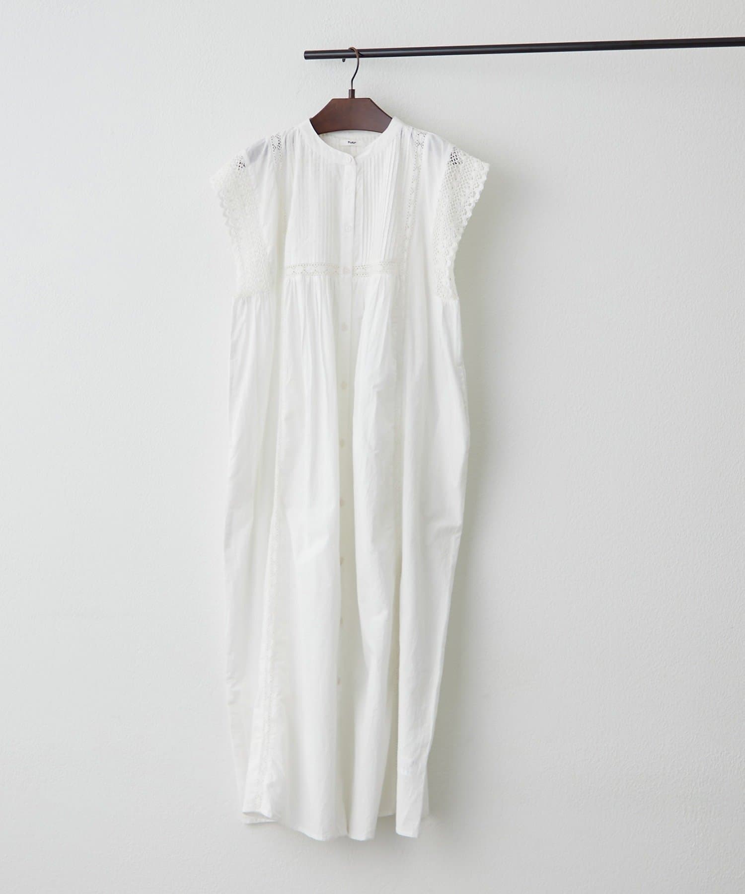 Remind me and forever(リマインドミーアンドフォーエバー) 【NAO】【India Series】ピンタック袖レース前釦ワンピース