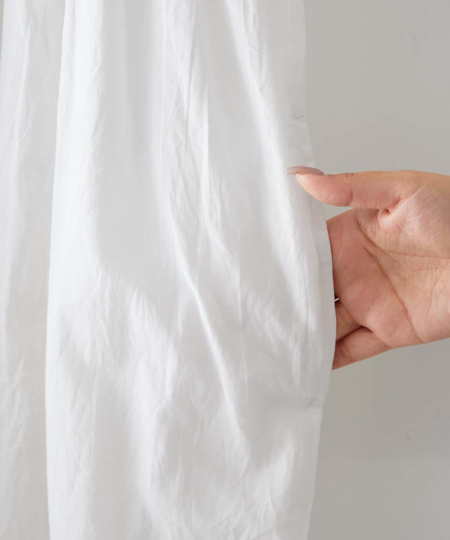 Remind me and forever(リマインドミーアンドフォーエバー) 【NAO】【India Series】ピンタック袖レース前釦ワンピース