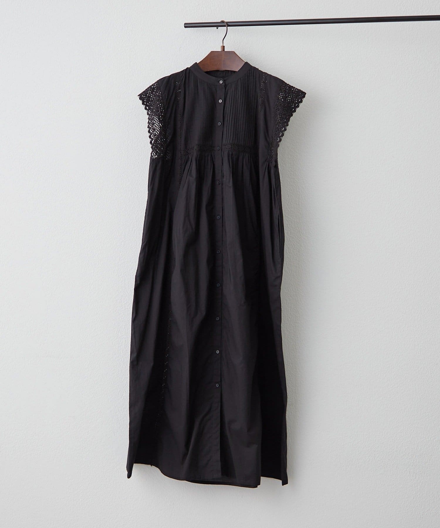 Remind me and forever(リマインドミーアンドフォーエバー) 【NAO】【India Series】ピンタック袖レース前釦ワンピース