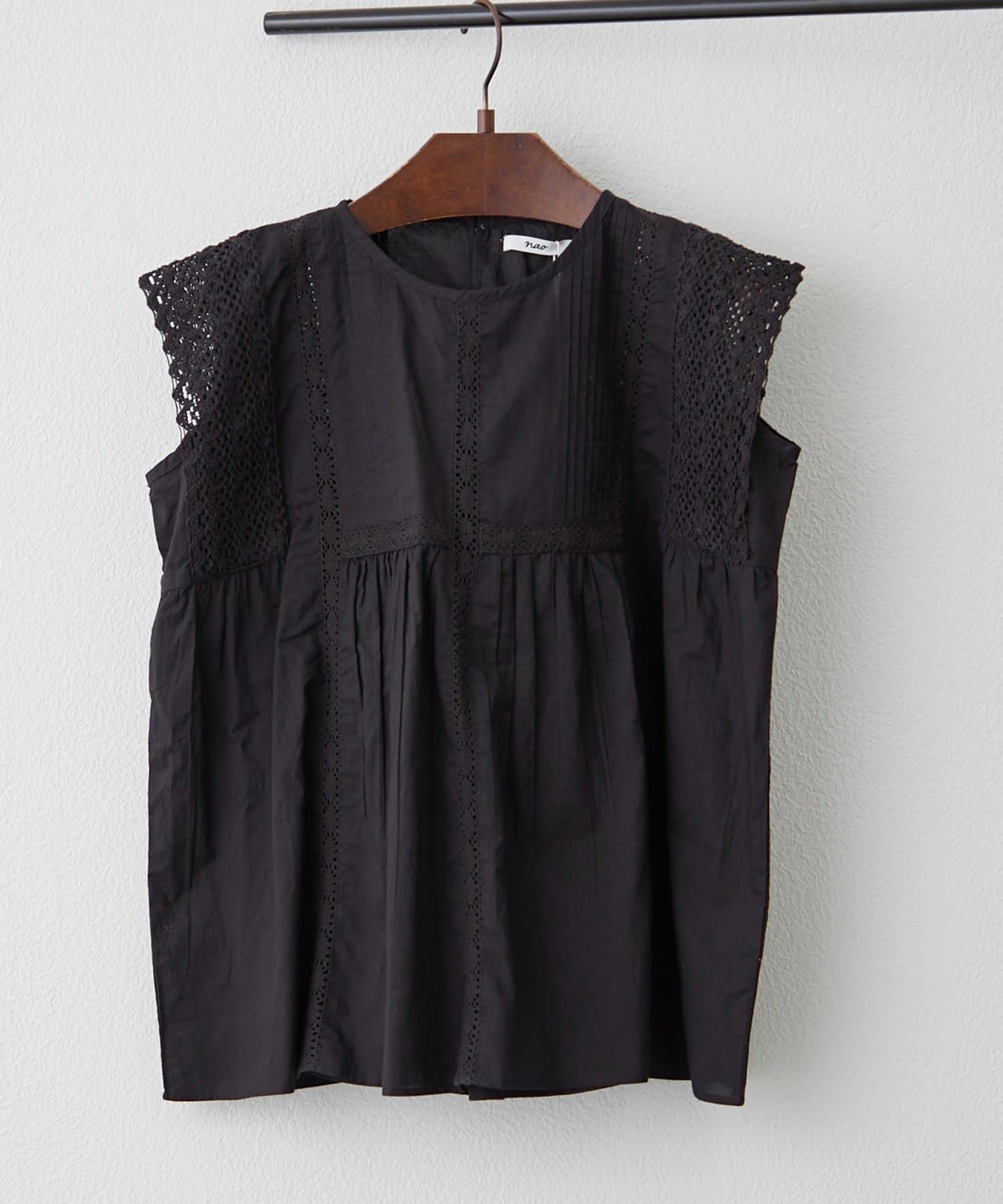 Remind me and forever(リマインドミーアンドフォーエバー) 【NAO】ピンタック袖レースブラウス