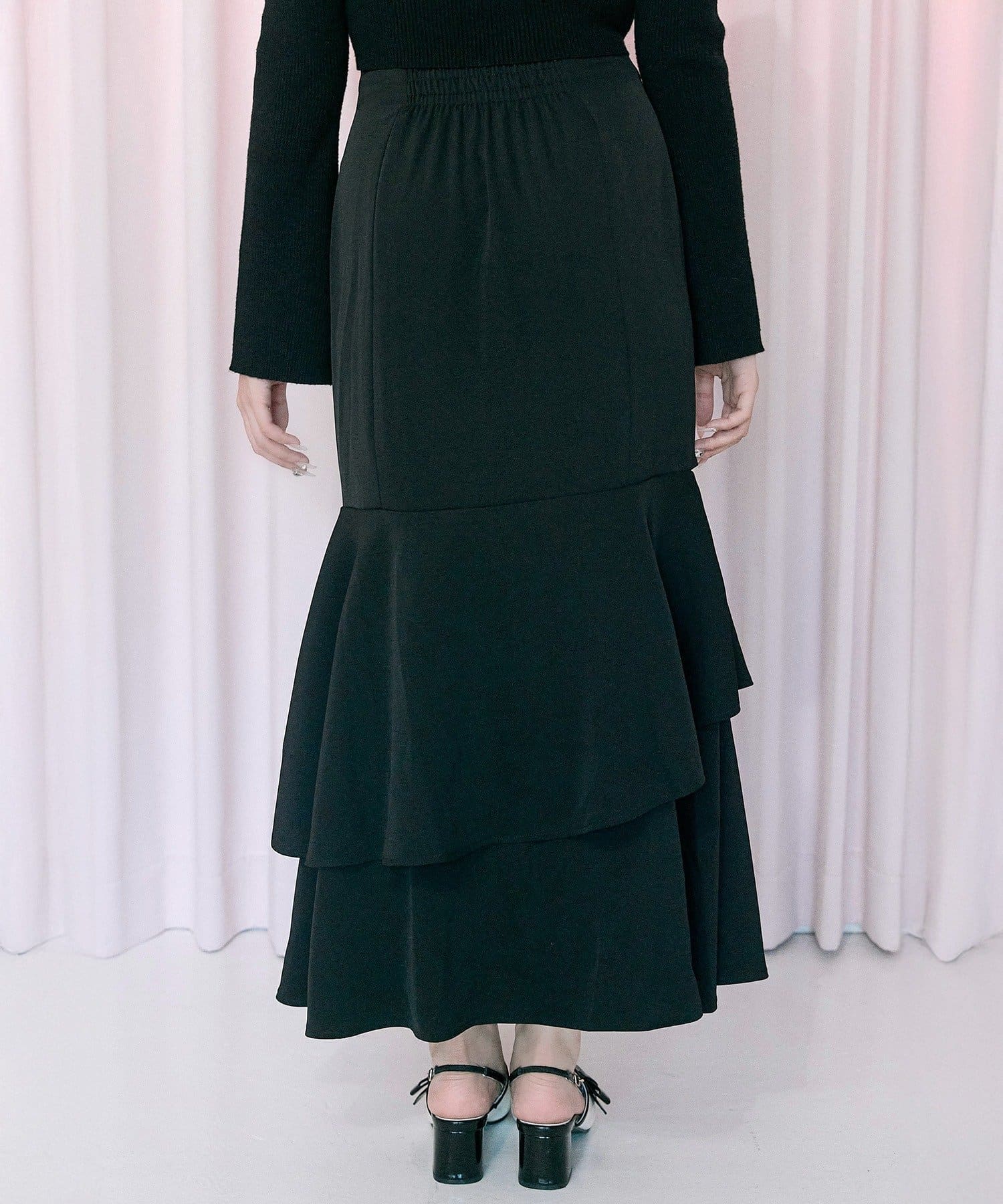 Belle Charme(ベルシャルム) Ribbon Slit Mermaid Skirt