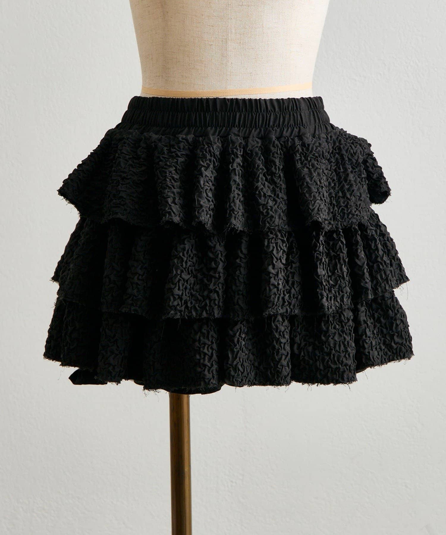 Belle Charme(ベルシャルム) Layered Frill Mini Skirt