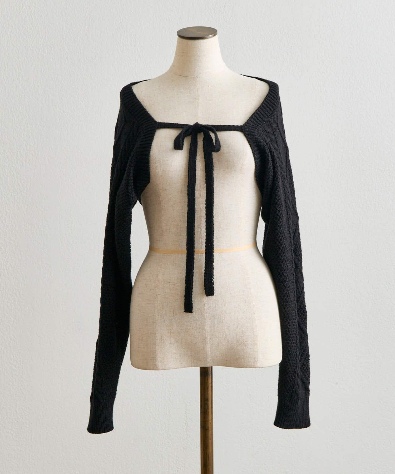 Belle Charme(ベルシャルム) Cable Knit Short Bolero