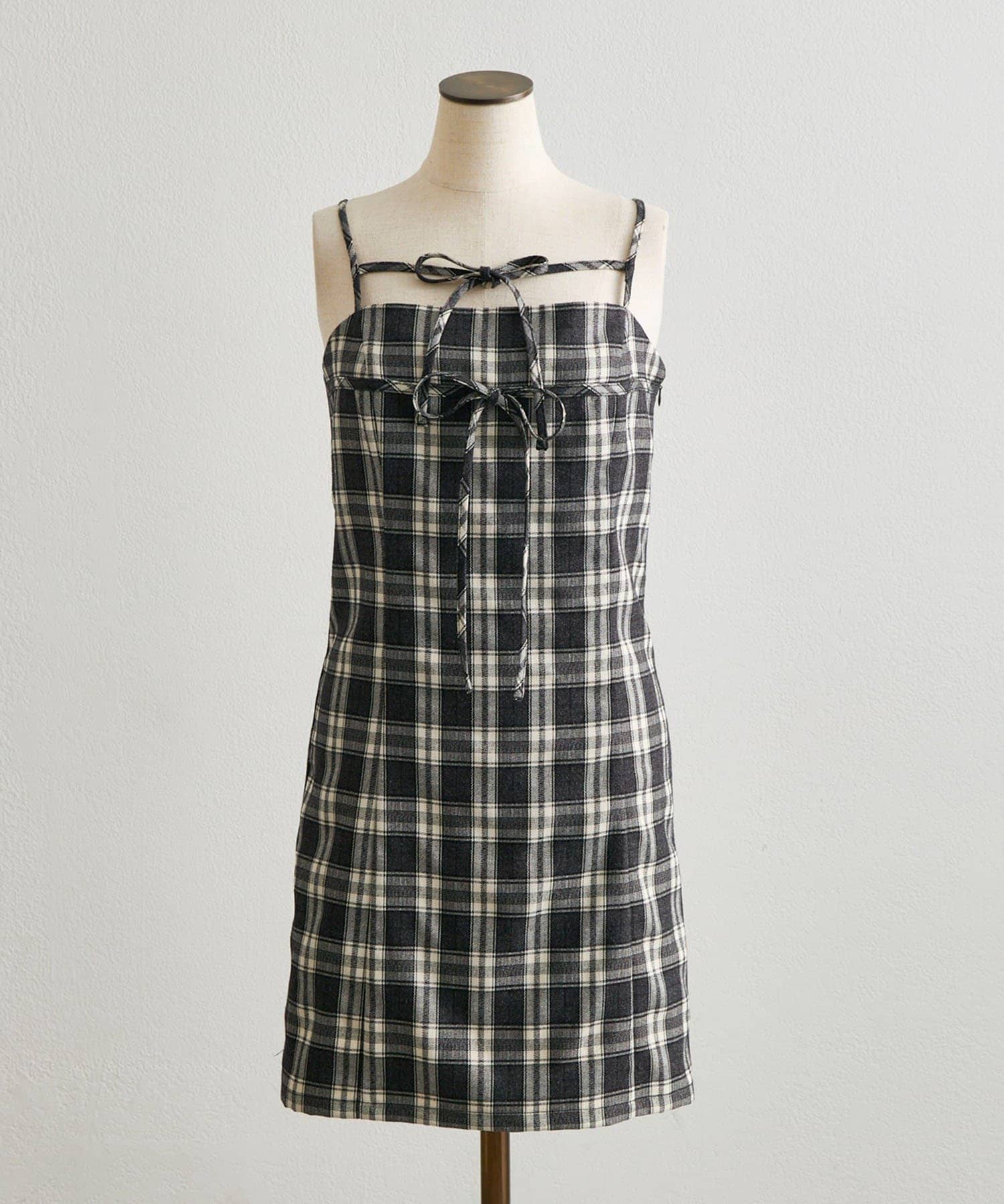 Belle Charme(ベルシャルム) Twin Ribbon Cami Onepiece