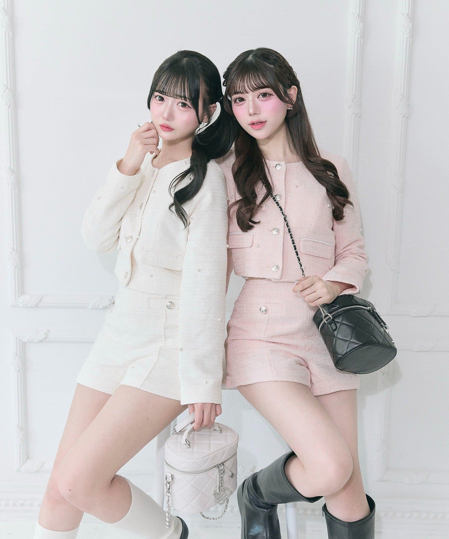 Belle Charme(ベルシャルム) Pearl Tweed Jacket