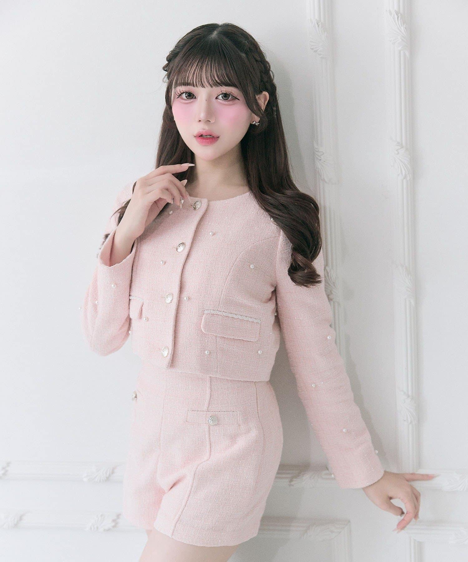 Belle Charme(ベルシャルム) Pearl Tweed Jacket