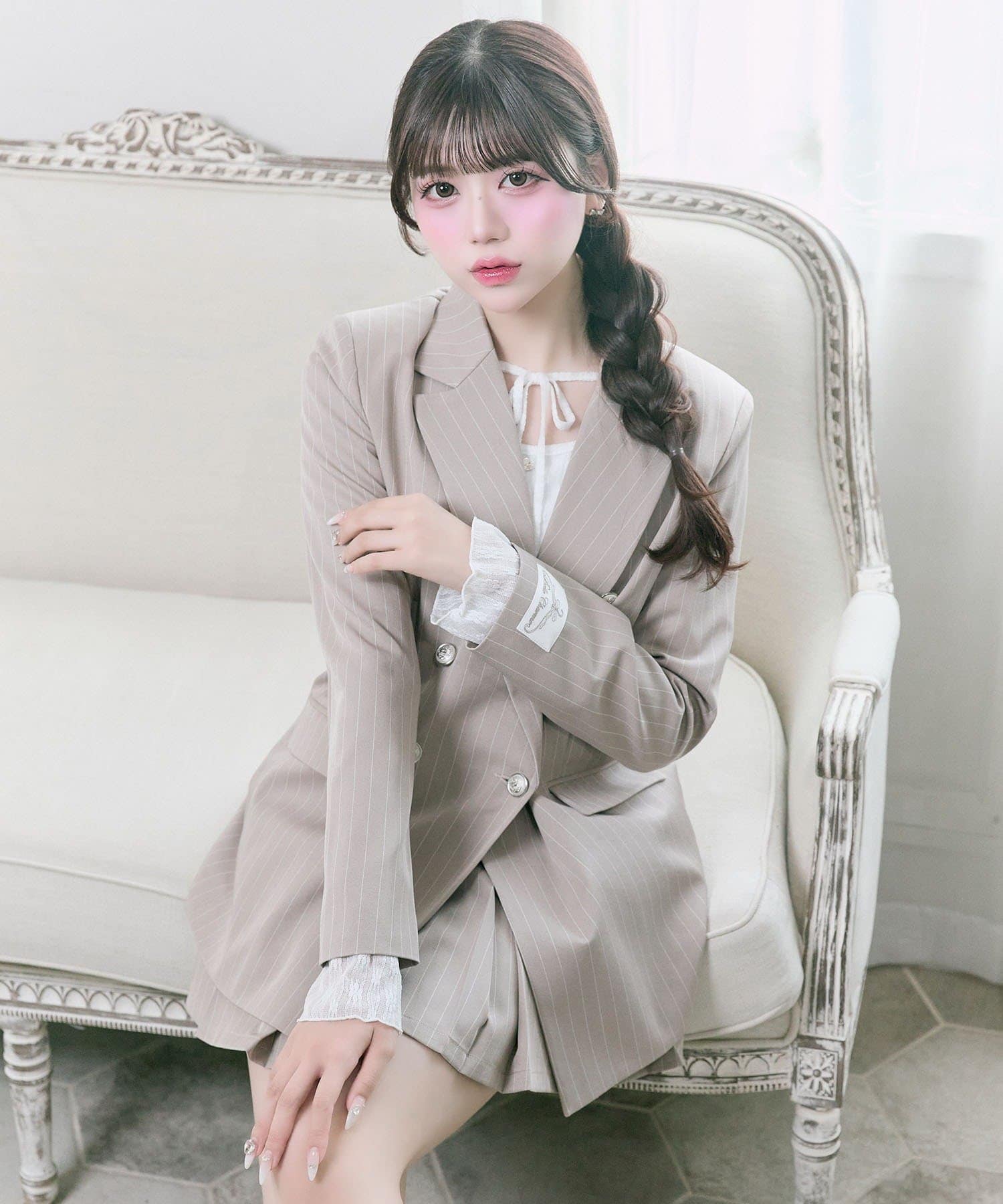Belle Charme(ベルシャルム) Slim Line Long Tailored Jacket