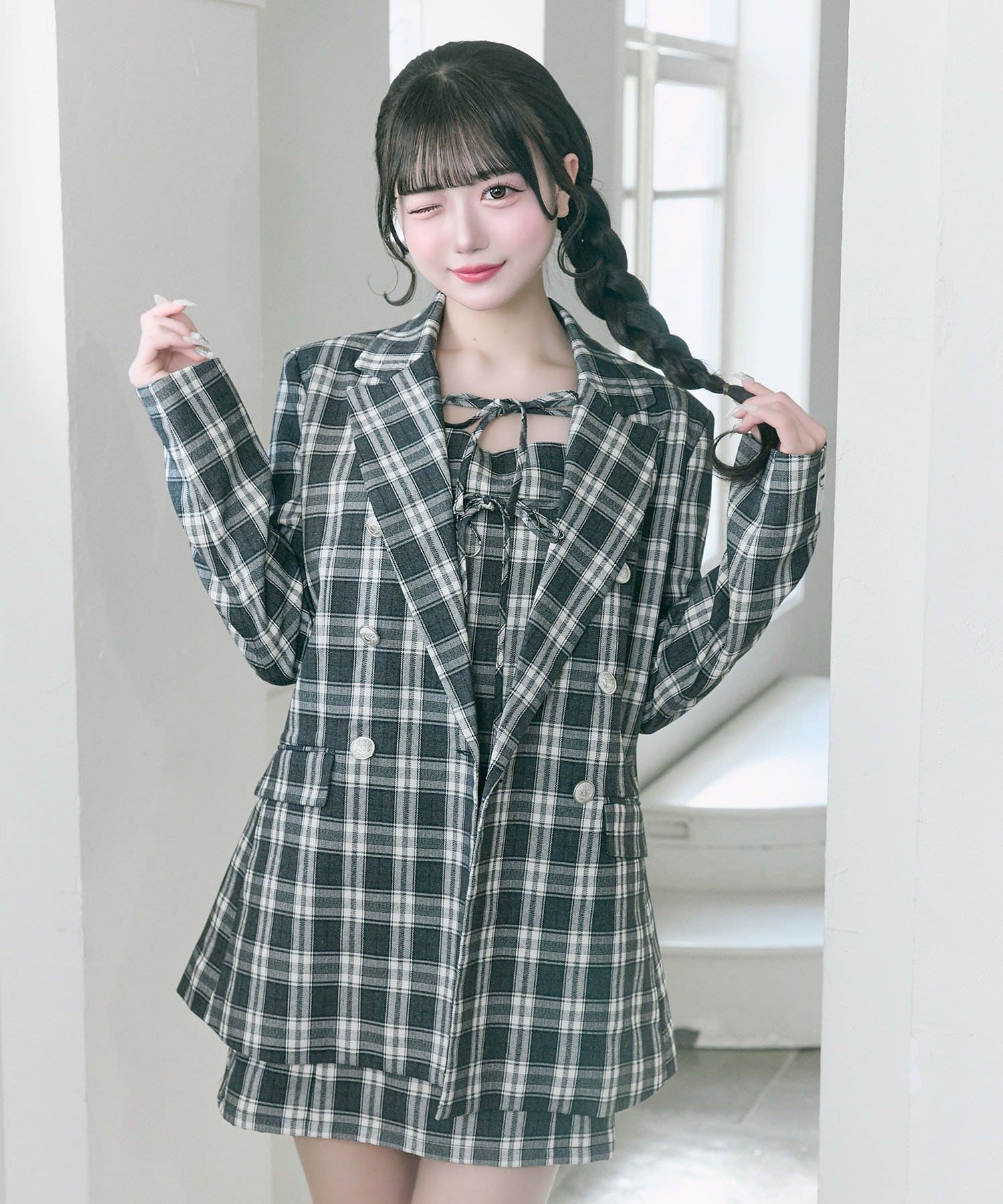 Belle Charme(ベルシャルム) Slim Line Long Tailored Jacket