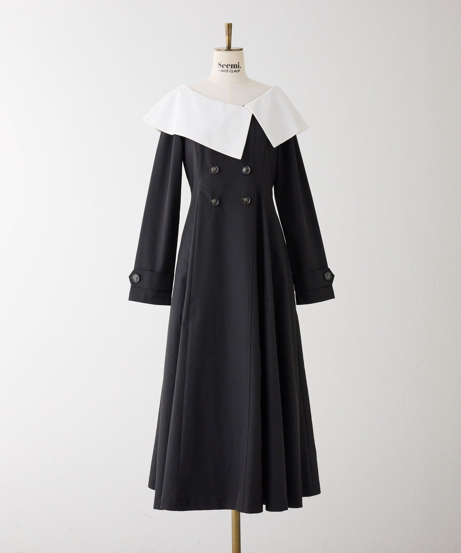 Seemi.by NICE CLAUP(シーミーバイナイスクラップ) ビックカラーロングワンピース