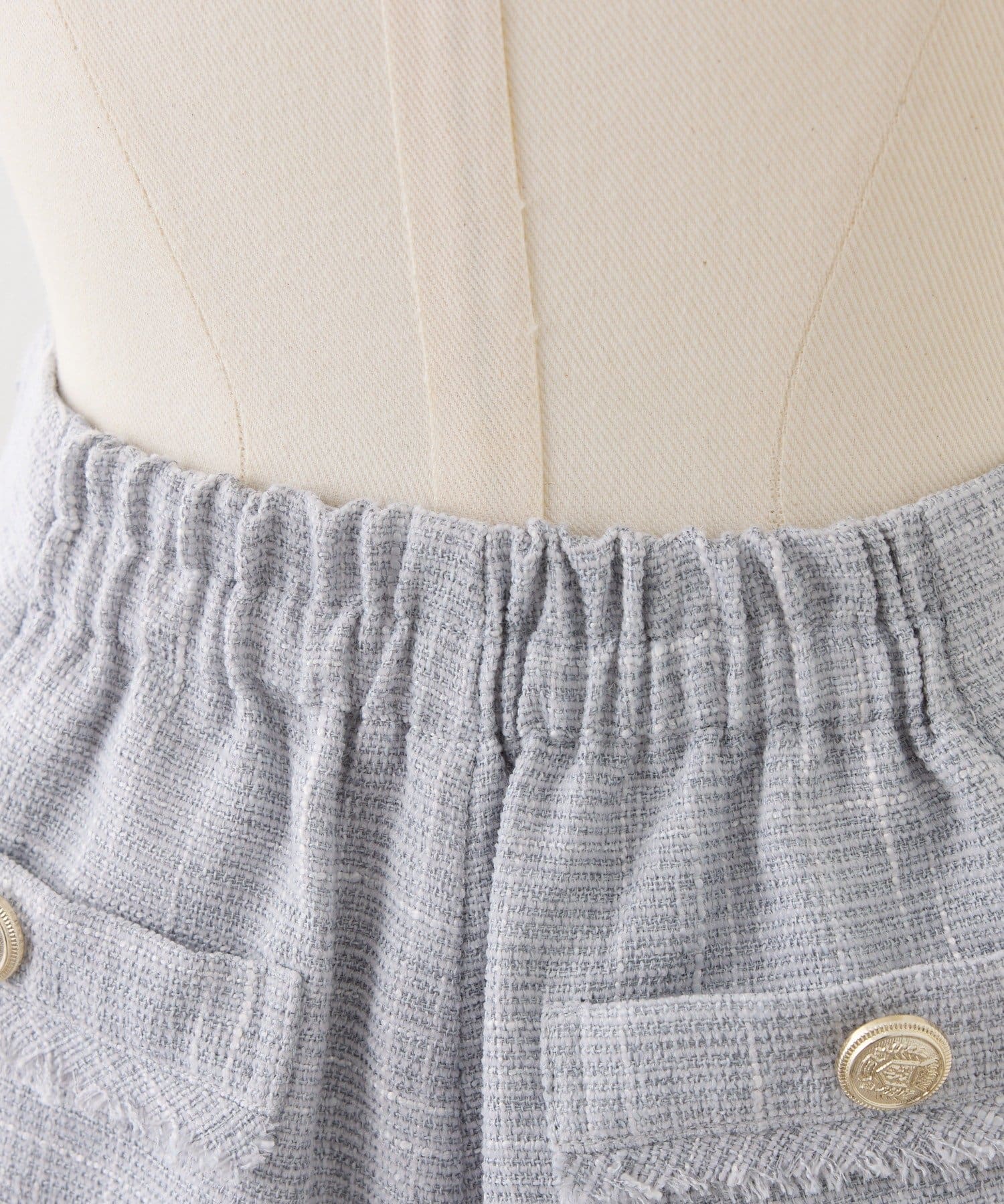 Seemi.by NICE CLAUP(シーミーバイナイスクラップ) 【セットアップ可能】ツイードショーパンツ