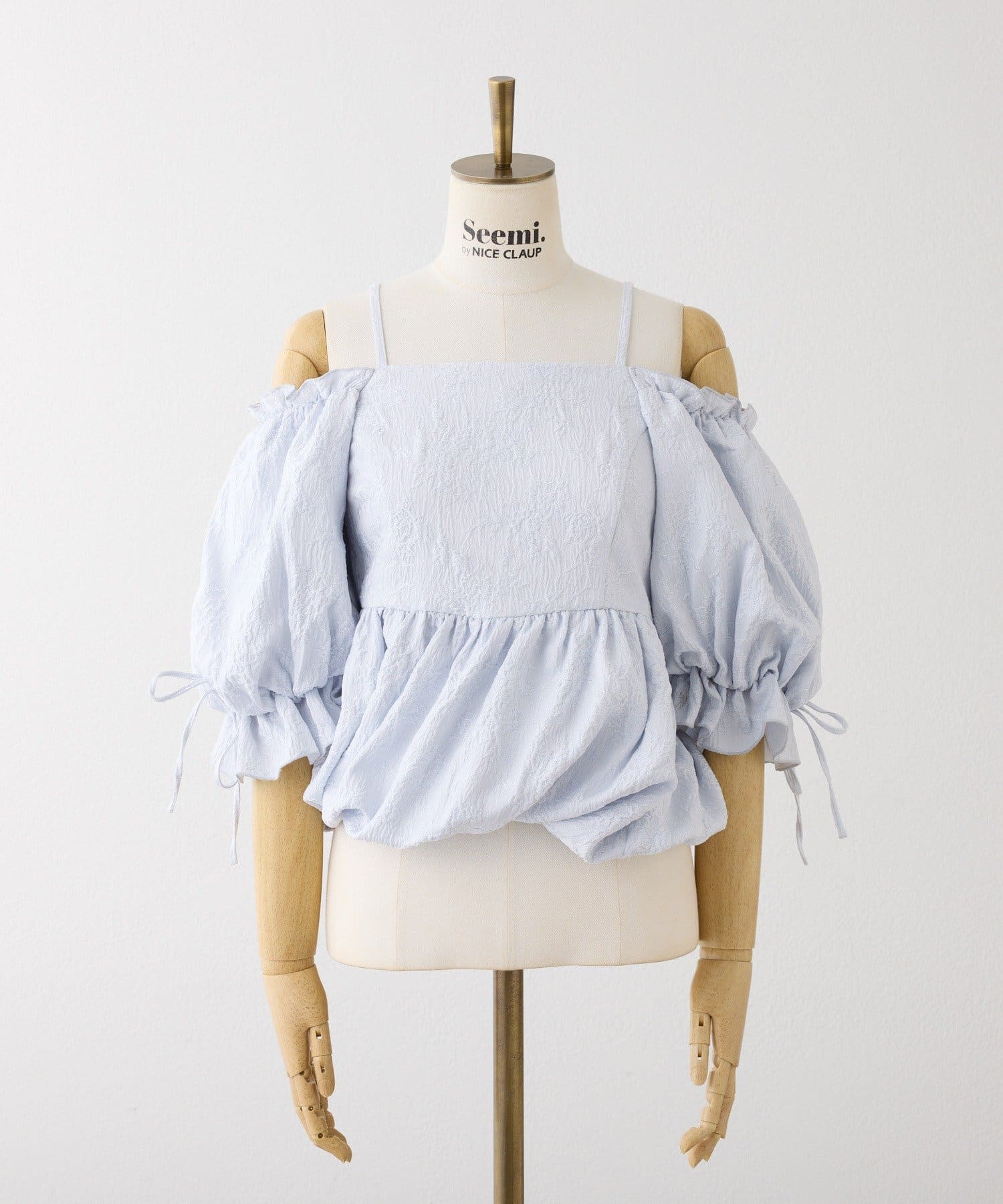Seemi.by NICE CLAUP(シーミーバイナイスクラップ) 【セットアップ可能】バルーン袖ブラウス