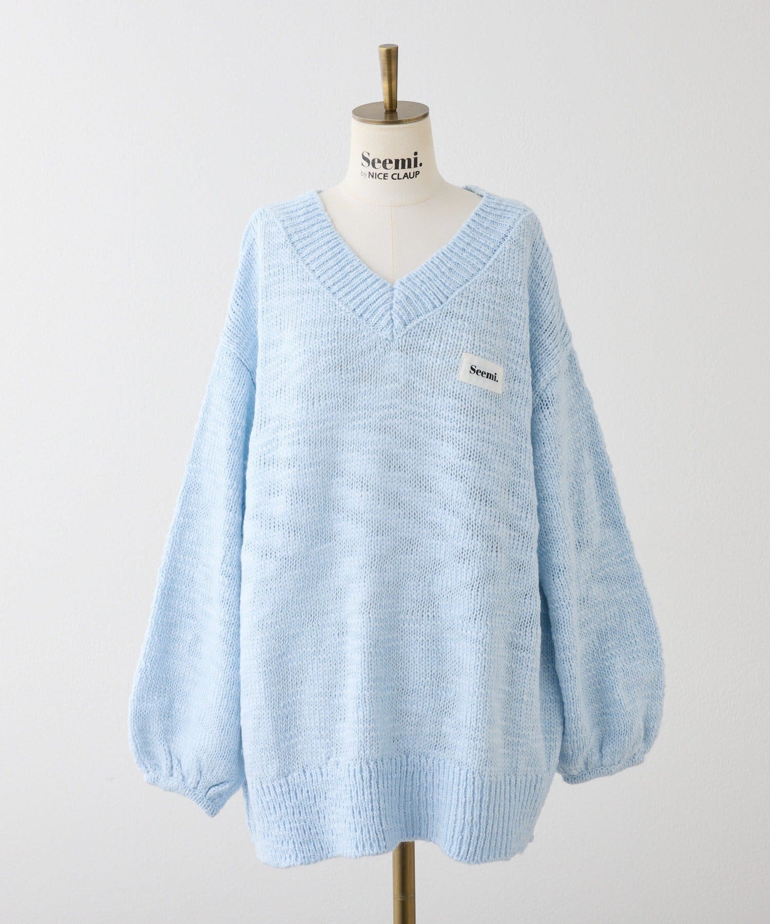 Seemi.by NICE CLAUP(シーミーバイナイスクラップ) スラブニットチュニックワンピース