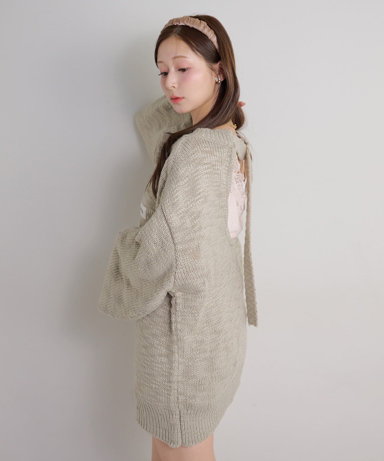 Seemi.by NICE CLAUP(シーミーバイナイスクラップ) スラブニットチュニックワンピース