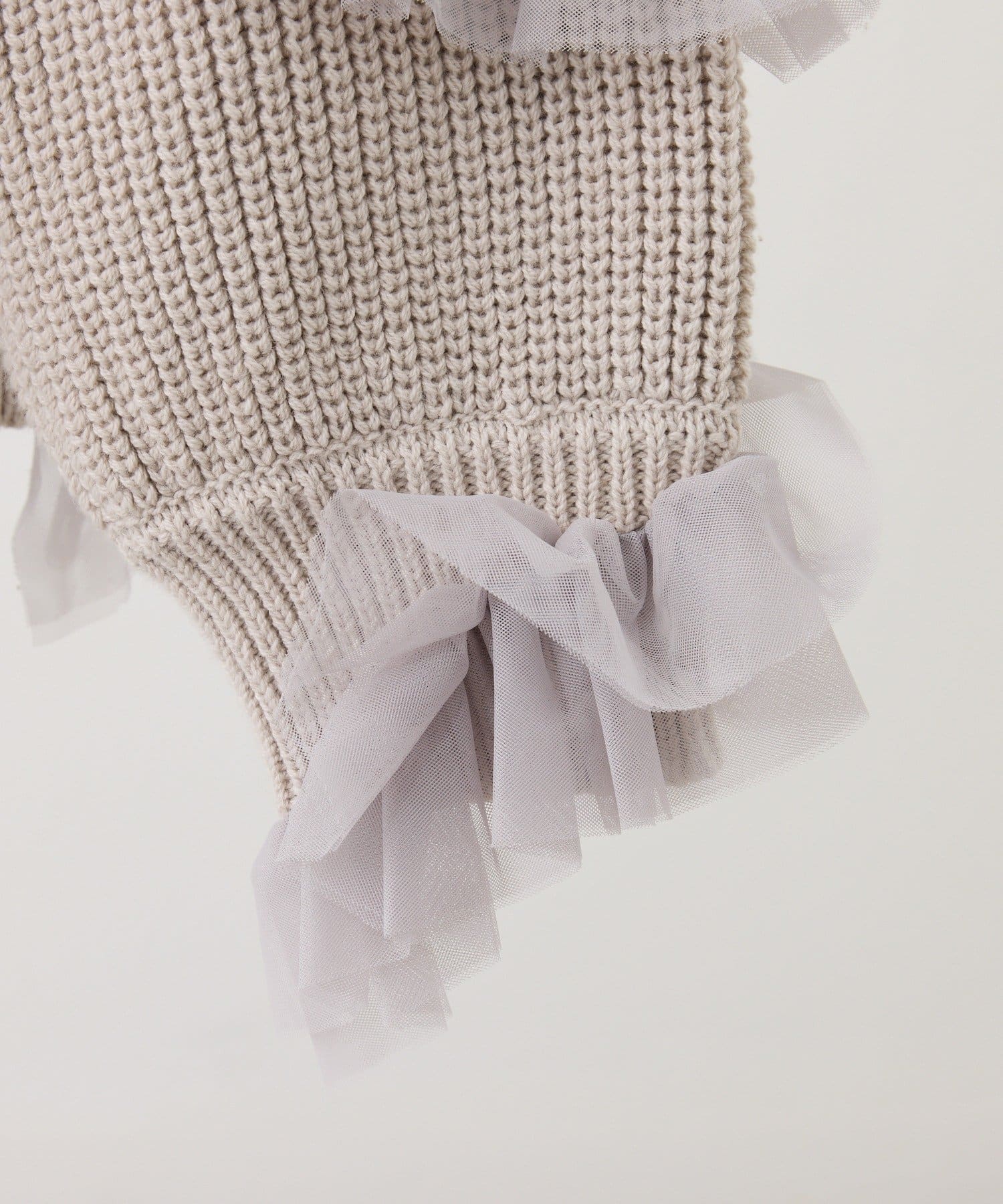 Seemi.by NICE CLAUP(シーミーバイナイスクラップ) チュールガウンカーディガン