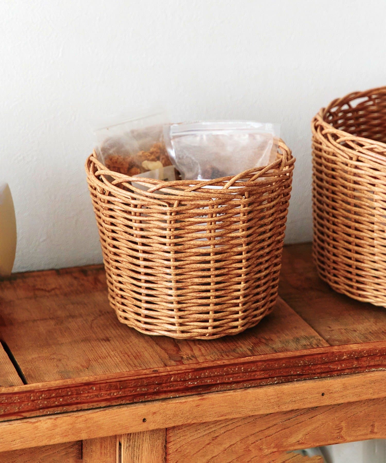 salut!(サリュ) PEラタンラウンドバスケット：S