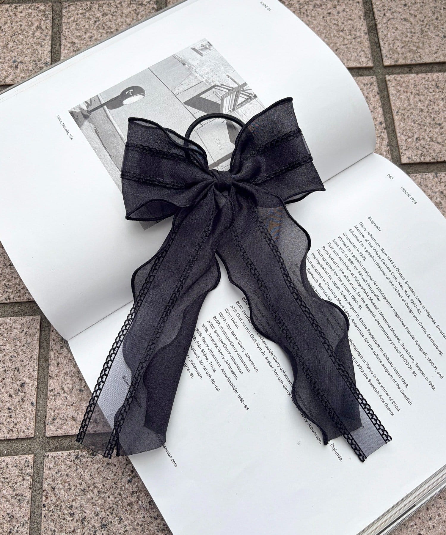 Lattice(ラティス) レース付きシアーリボンポニー