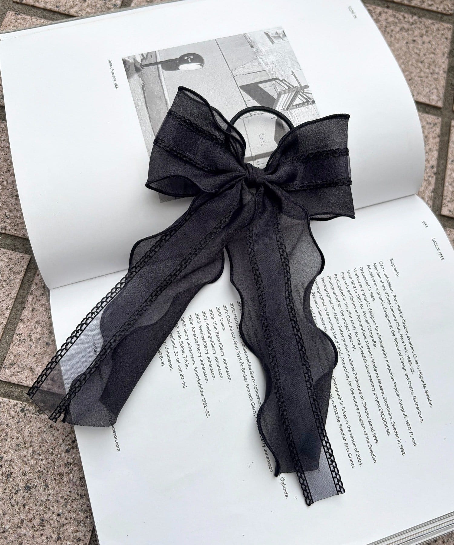 Lattice(ラティス) レース付きシアーリボンポニー