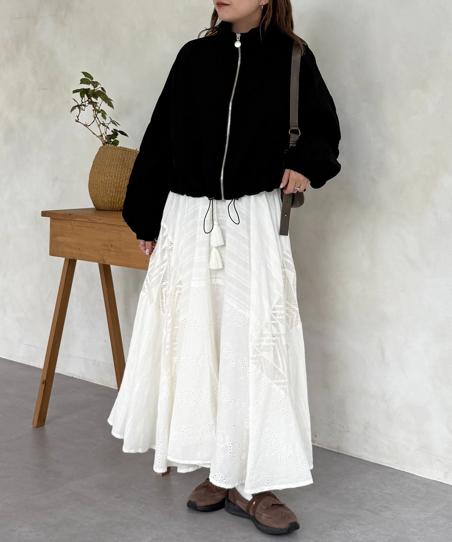 CPCM(シーピーシーエム) パッチワークレーススカート