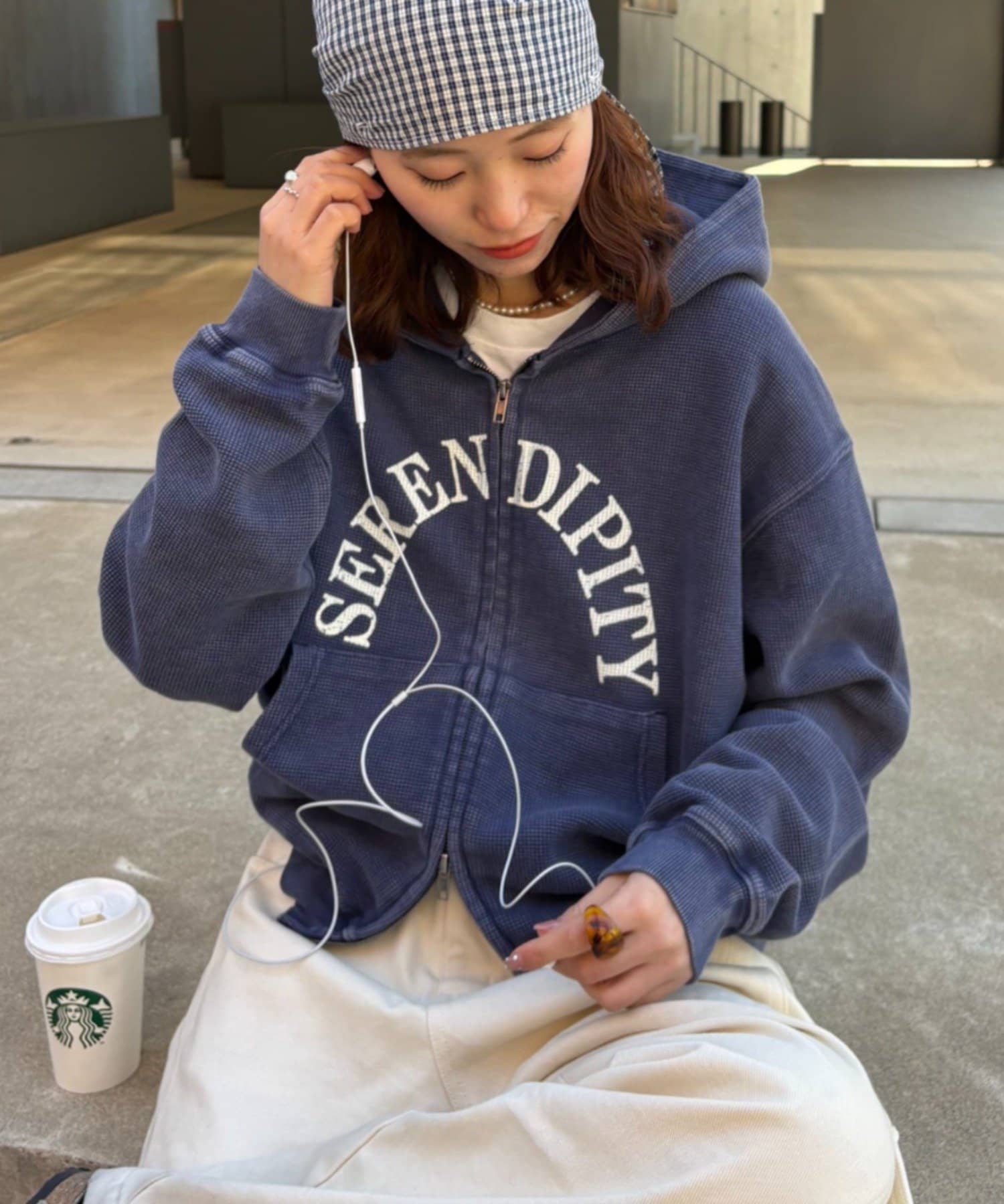 CIAOPANIC TYPY(チャオパニックティピー) ≪26SS展示会アイテム≫【UNISEX】ワッフルジップパーカー