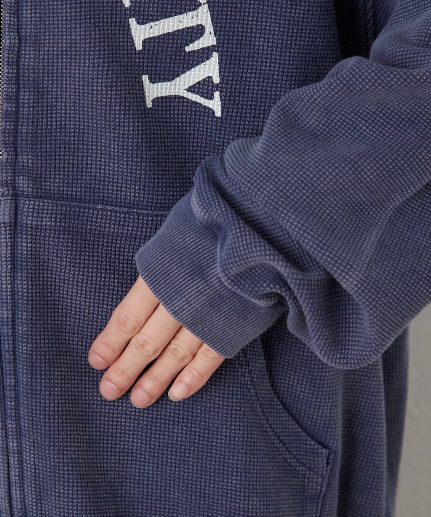 CIAOPANIC TYPY(チャオパニックティピー) ≪26SS展示会アイテム≫【UNISEX】ワッフルジップパーカー