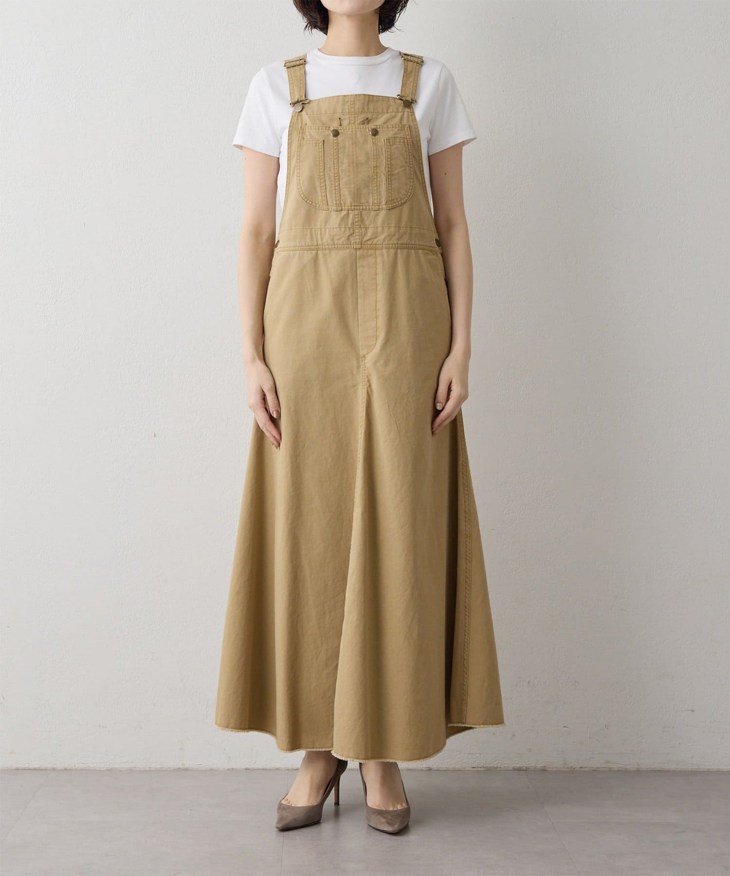 Whim Gazette(ウィム ガゼット) オーバーオールスカート