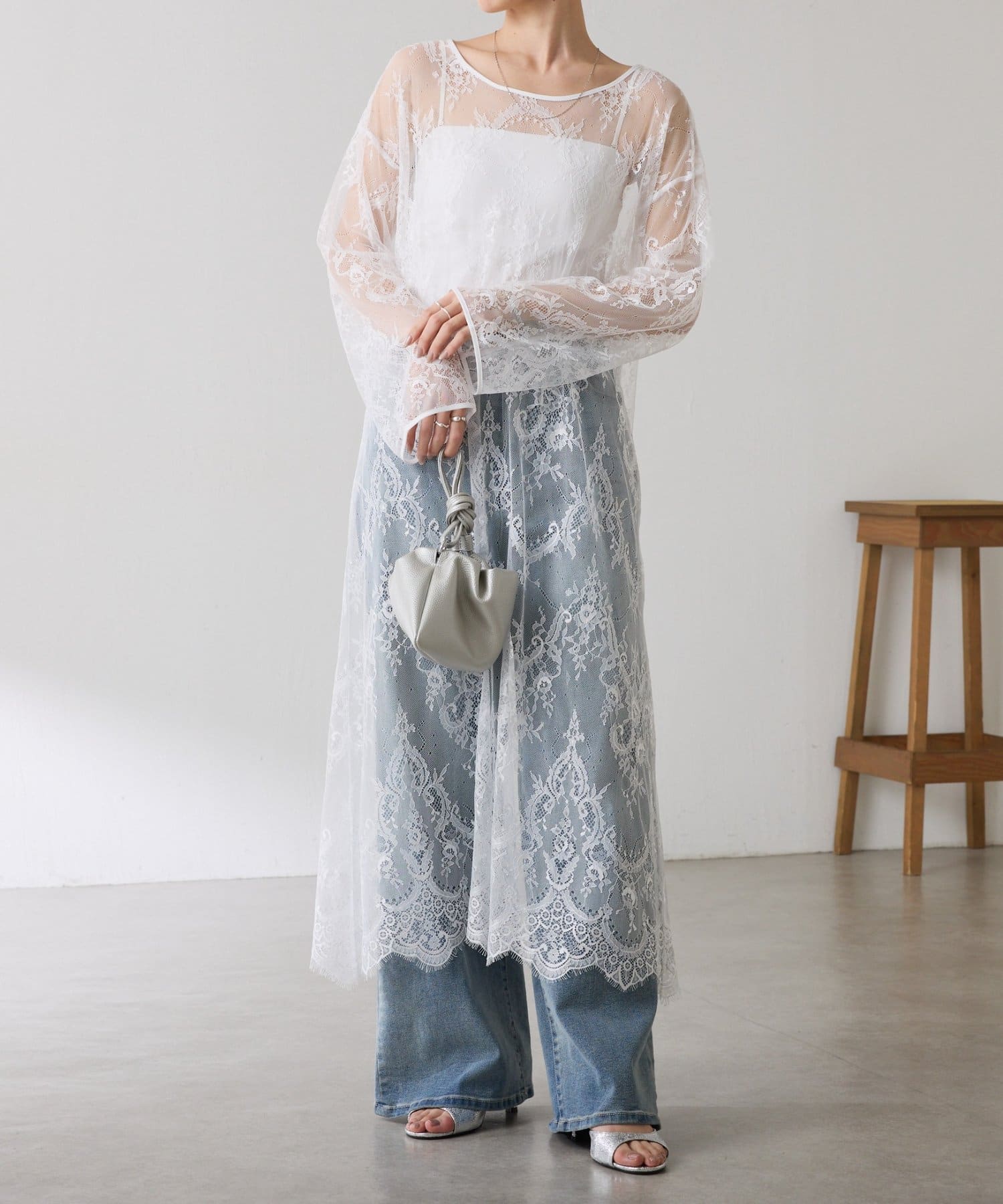 COLLAGE GALLARDAGALANTE(コラージュ ガリャルダガランテ) 【Nuel/ヌエル】 レースレイヤードワンピース