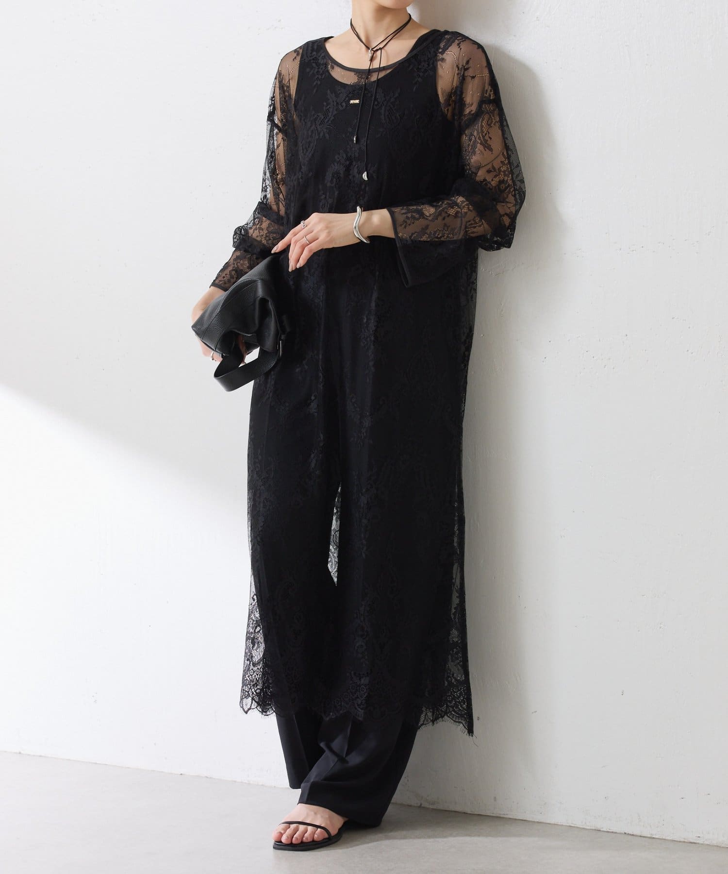 COLLAGE GALLARDAGALANTE(コラージュ ガリャルダガランテ) 【Nuel/ヌエル】 レースレイヤードワンピース