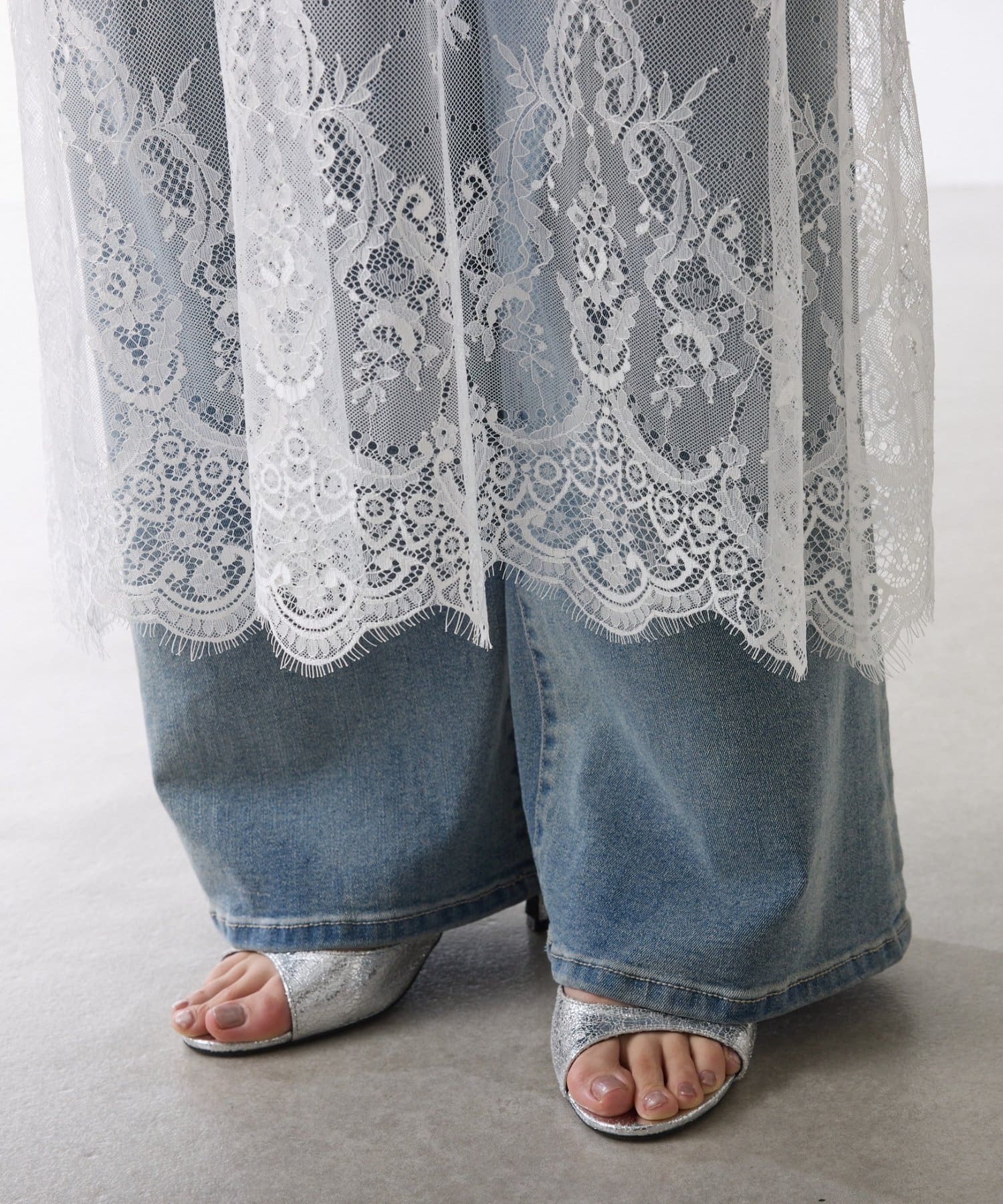 COLLAGE GALLARDAGALANTE(コラージュ ガリャルダガランテ) 【Nuel/ヌエル】 レースレイヤードワンピース